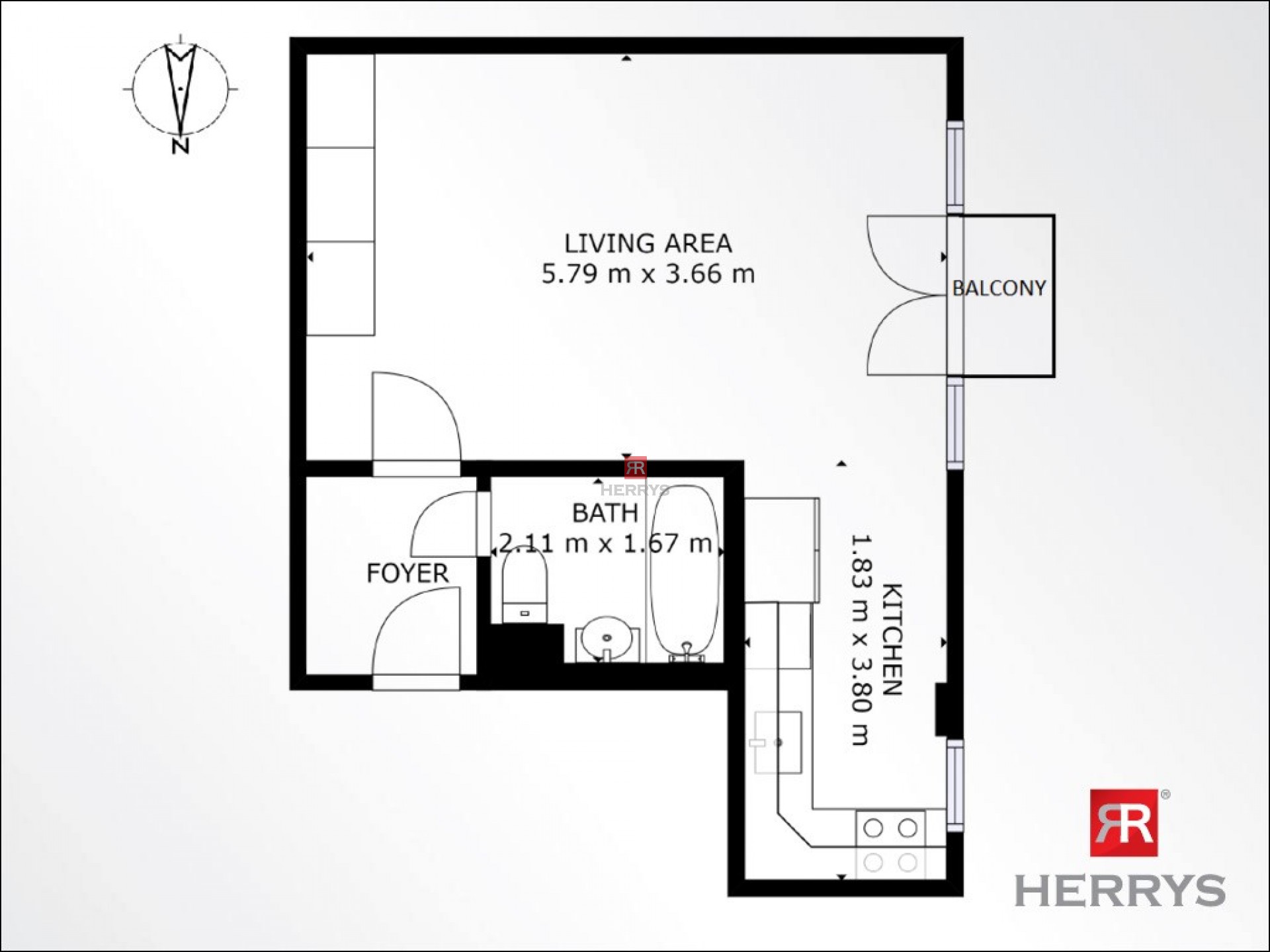 HERRYS - Na predaj zariadený 1 izbový byt s balkónom v Devínskej Novej Vsi