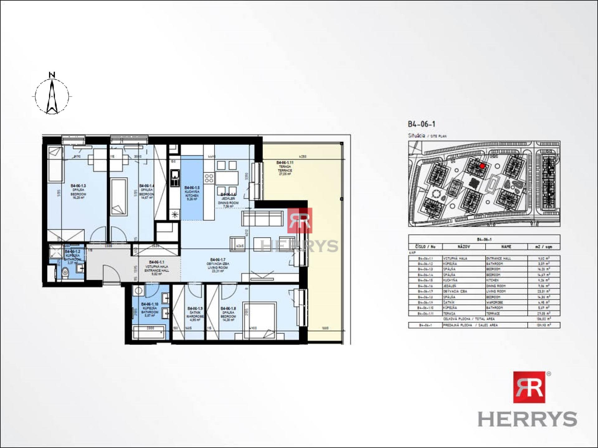 HERRYS - Na prenájom priestranný 4-izbový byt v novostavbe s terasou