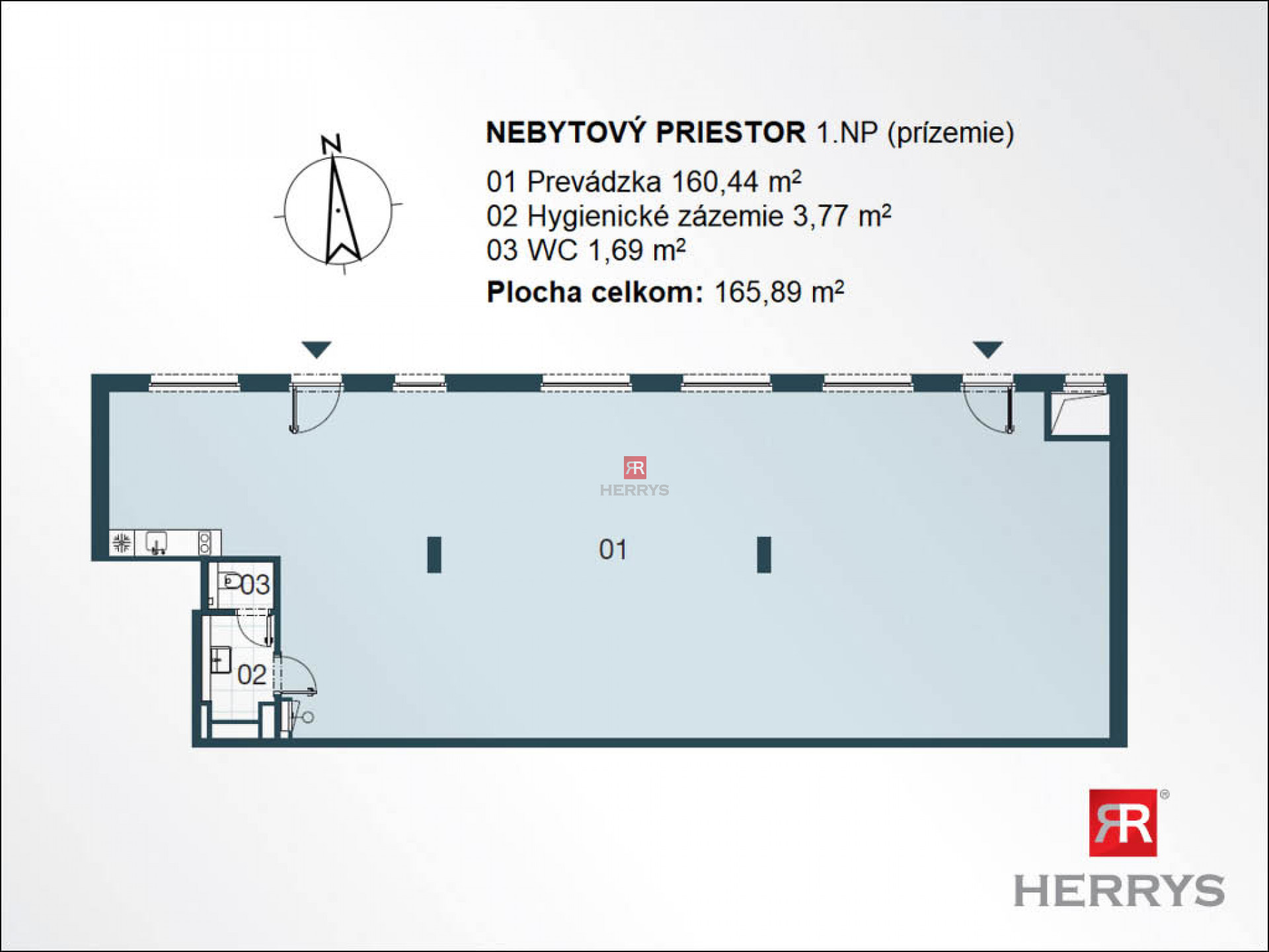 HERRYS - For rent non-residential space on the ground floor with an area of 166 m2 in NUPPU on Nivy