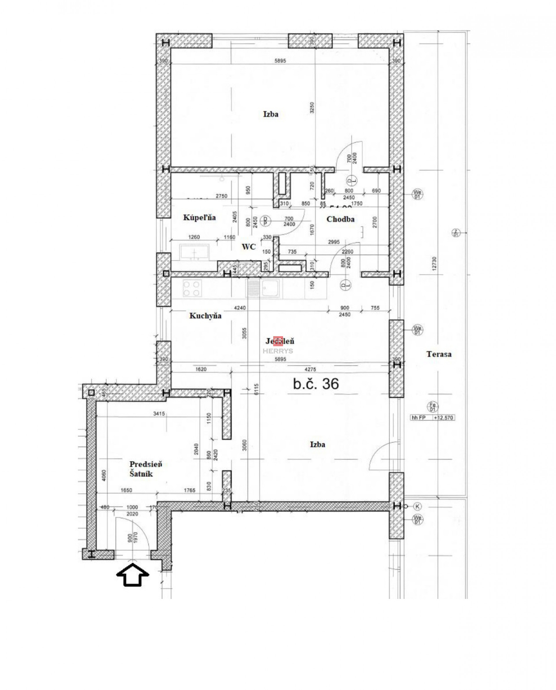 HERRYS - Na prenájom krásny 2 izbový byt v Ružinove na Miletičovej ulici
