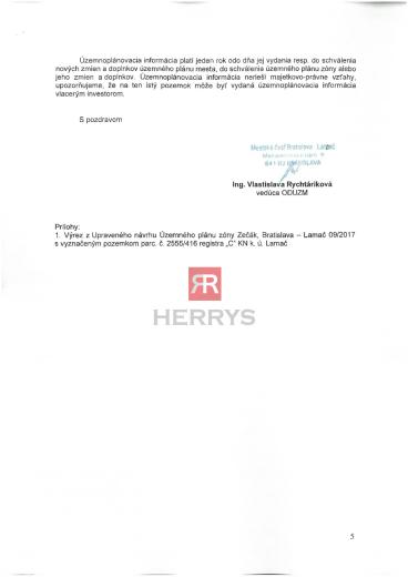 HERRYS - Na predaj rovinatý stavebný pozemok pre rodinný dom v Lamači&nbsp;