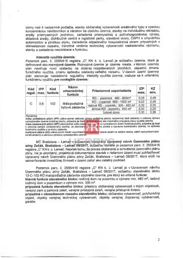 HERRYS - Na predaj rovinatý stavebný pozemok pre rodinný dom v Lamači&nbsp;