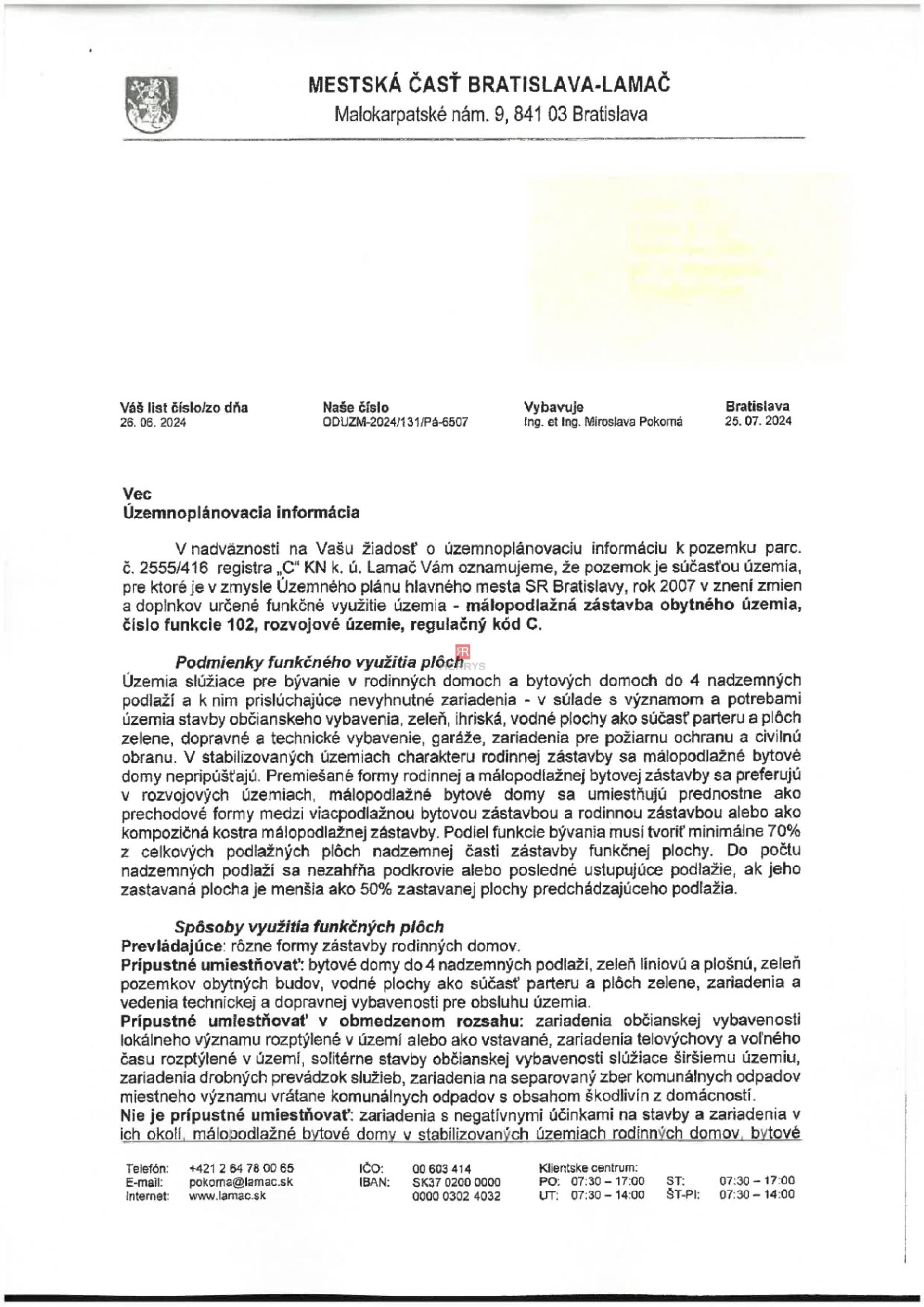 HERRYS - Na predaj rovinatý stavebný pozemok pre rodinný dom v Lamači&nbsp;