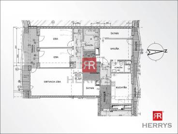 HERRYS – Na predaj luxusný 4-izbový byt s terasou, 2 balkónmi a parkovaním v Rezidencii Sokolská