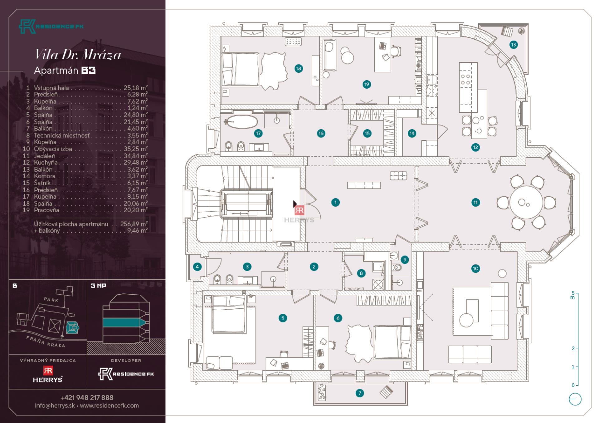 HERRYS - Na prenájom výnimočný 5-izbový apartmán v najžiadanejšej lokalite Starého Mesta