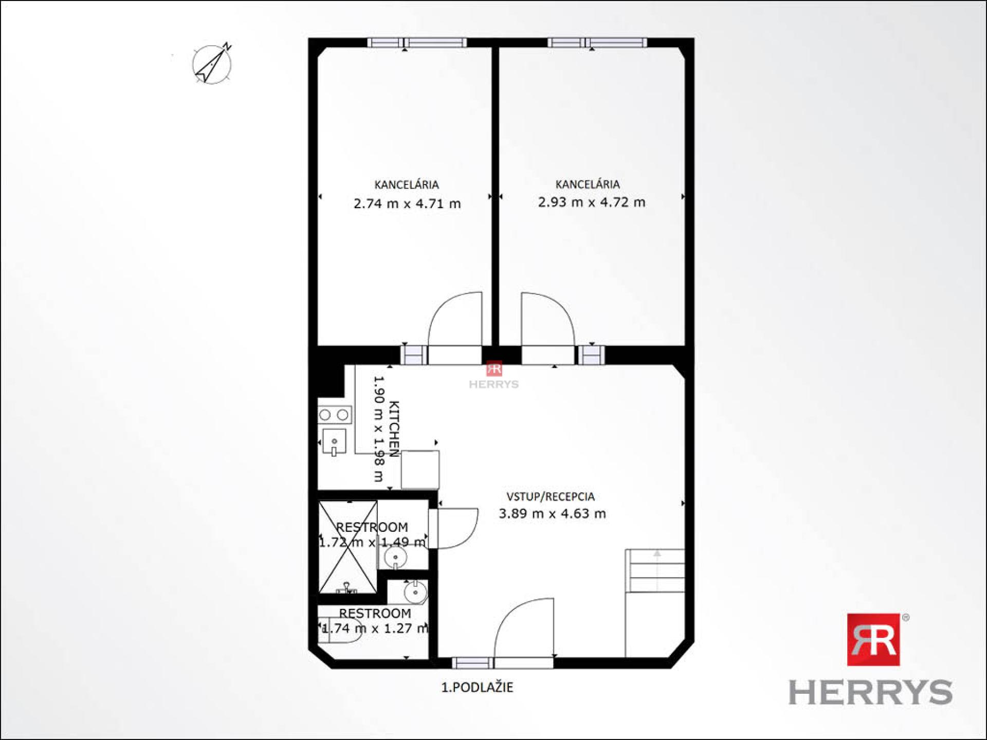 HERRYS - Na predaj moderný nebytový priestor/kancelária v projekte Mlynica&nbsp;