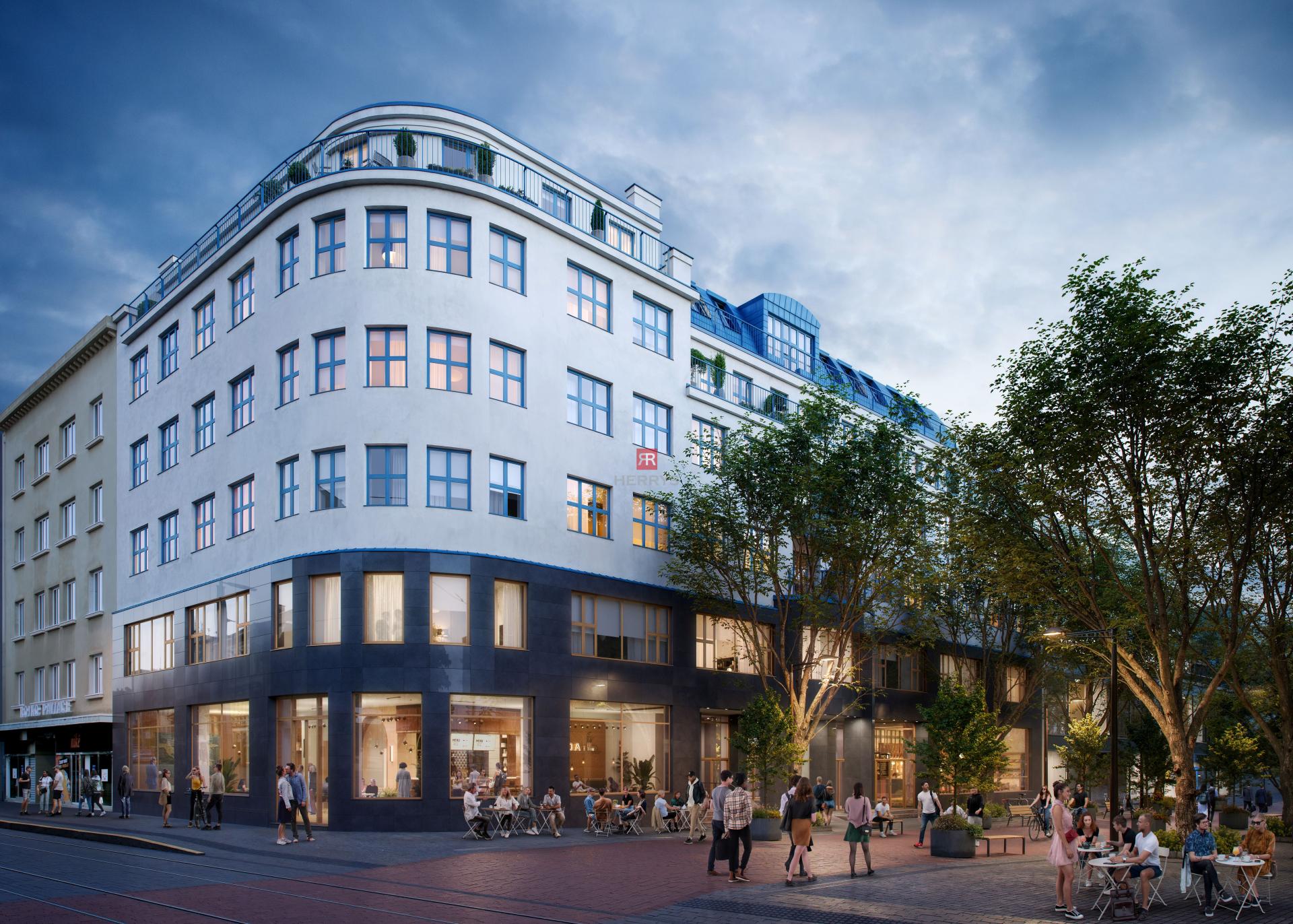 HERRYS - 1-room apartment in the center of Bratislava with a terrace in the UNO Poštová Residence project