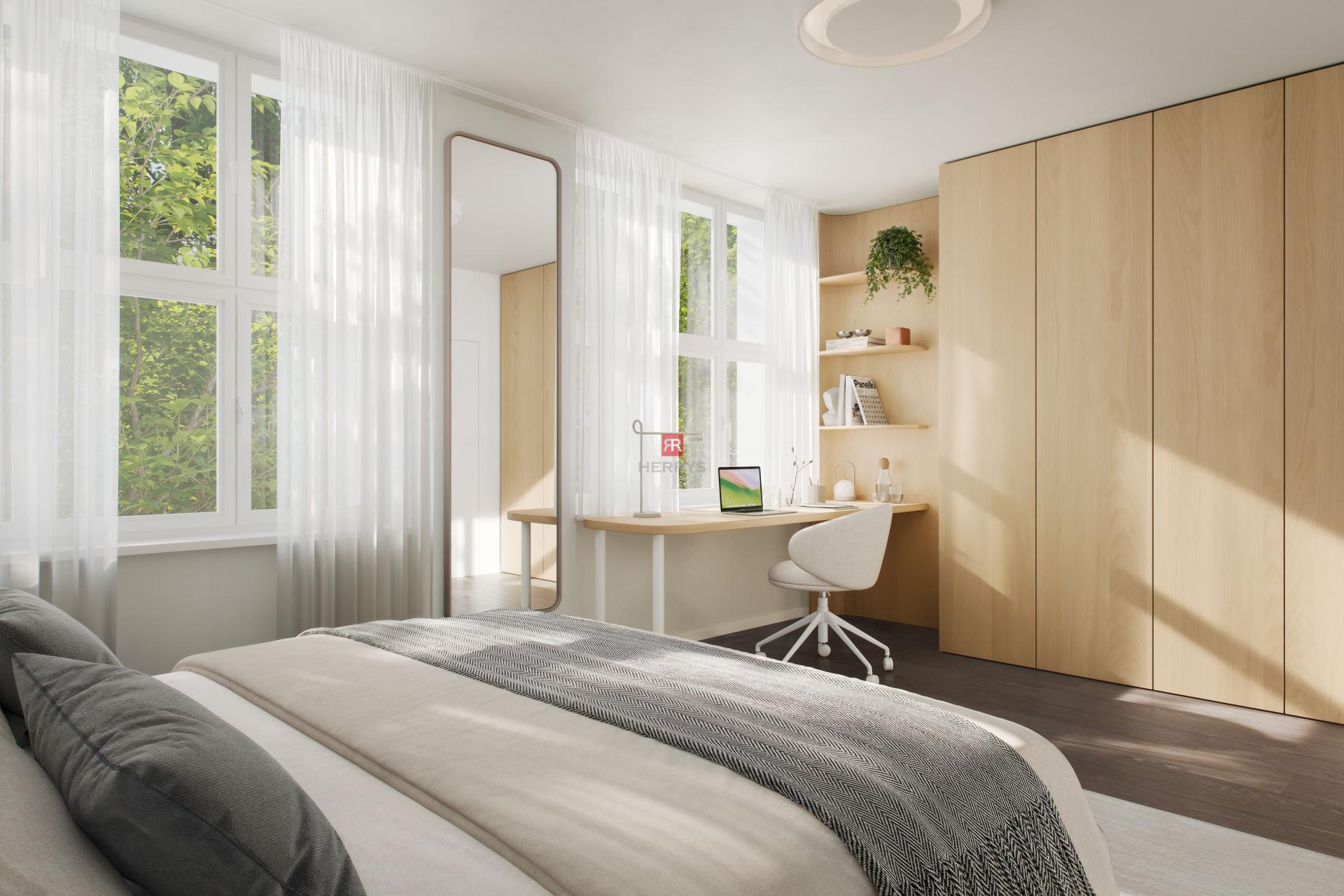 HERRYS – Na predaj 3-izbový apartmán v centre Bratislavy s terasou v projekte UNO Poštová Residence