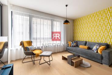 HERRYS - Na predaj kompletne zariadený 2-izbový byt s garážou v projekte Blumental