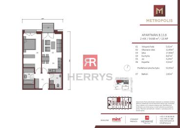 HERRYS - Na predaj moderný 2-izbový apartmán v dokončenom projekte METROPOLIS&nbsp;