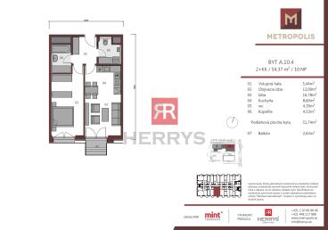 HERRYS - Na predaj exkluzívny 2-izbový byt v projekte METROPOLIS – takto môže vyzerať aj váš nový domov!