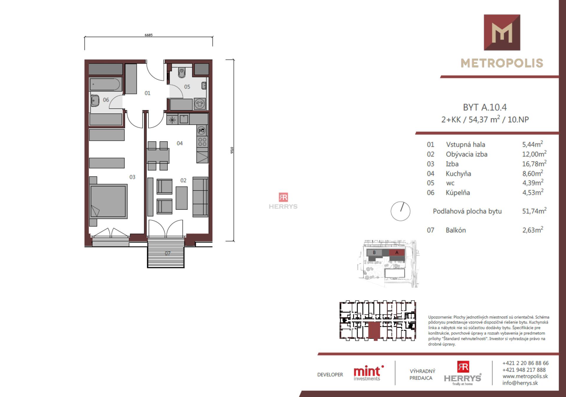 HERRYS exclusively offers for sale a 2-room apartment in the METROPOLIS project – this could be your new home!