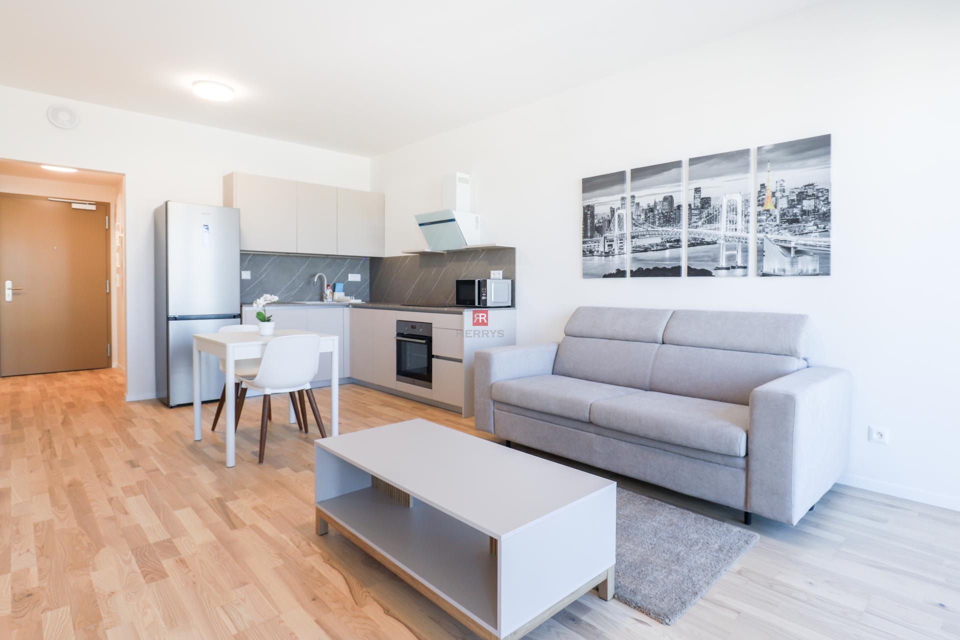 HERRYS - Na prenájom úplne nový, zariadený 1-izbový apartmán v projekte METROPOLIS&nbsp;