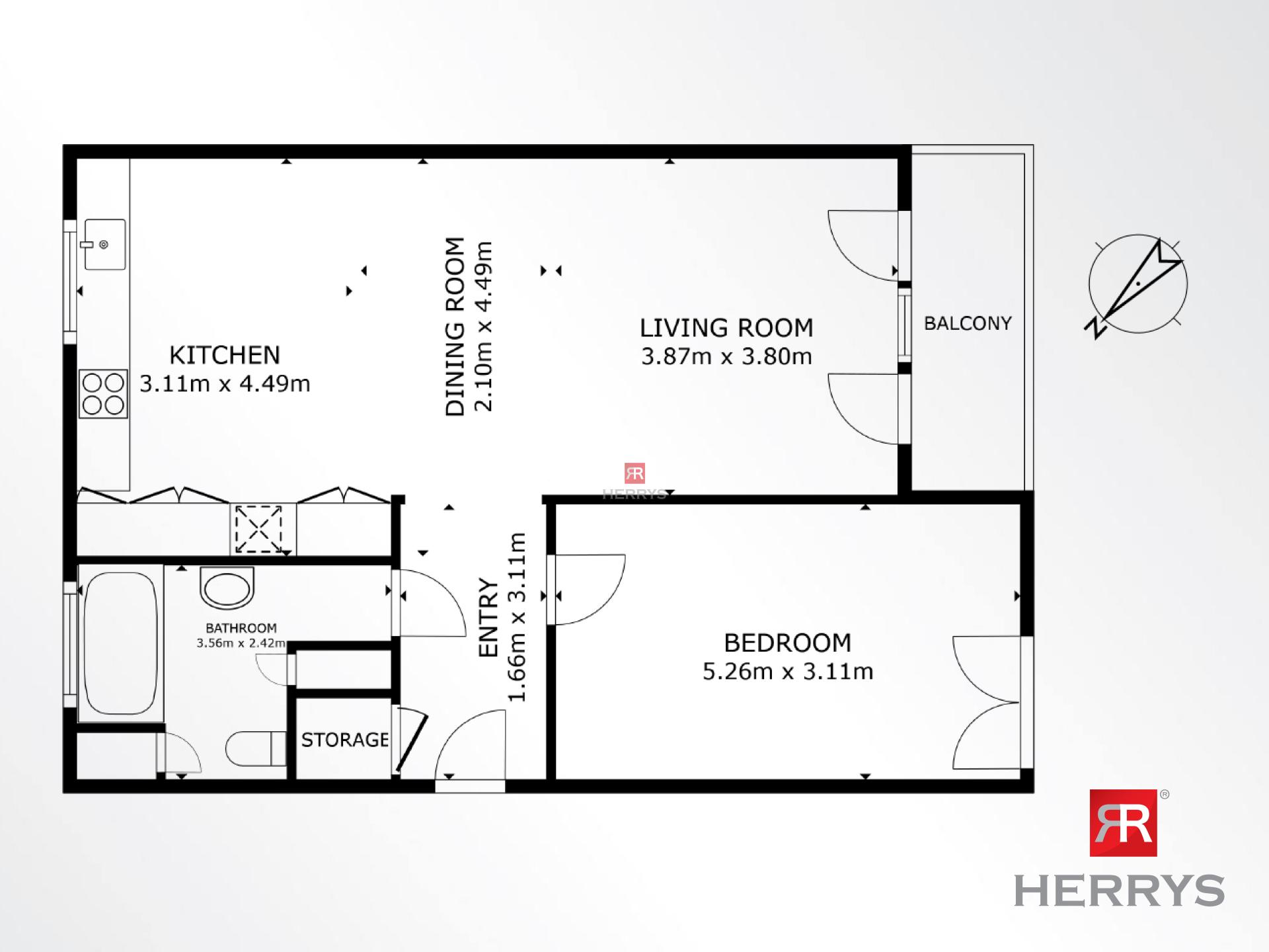 HERRYS - Stylish 2-room apartment for sale in the popular Nové Mesto district