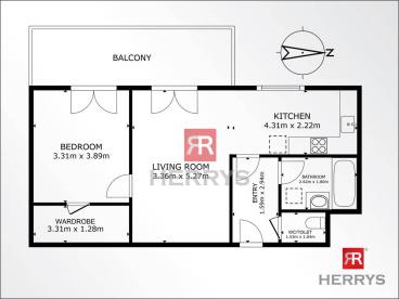 HERRYS - Na prenájom slnečný 2 izbový byt s veľkou loggiou a parkovacím státím