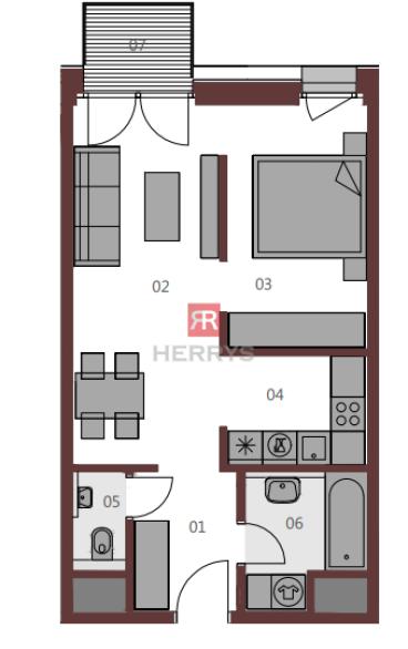 HERRYS - Na prenájom 1,5-izbový úplne nový apartmán v novostavbe METROPOLIS
