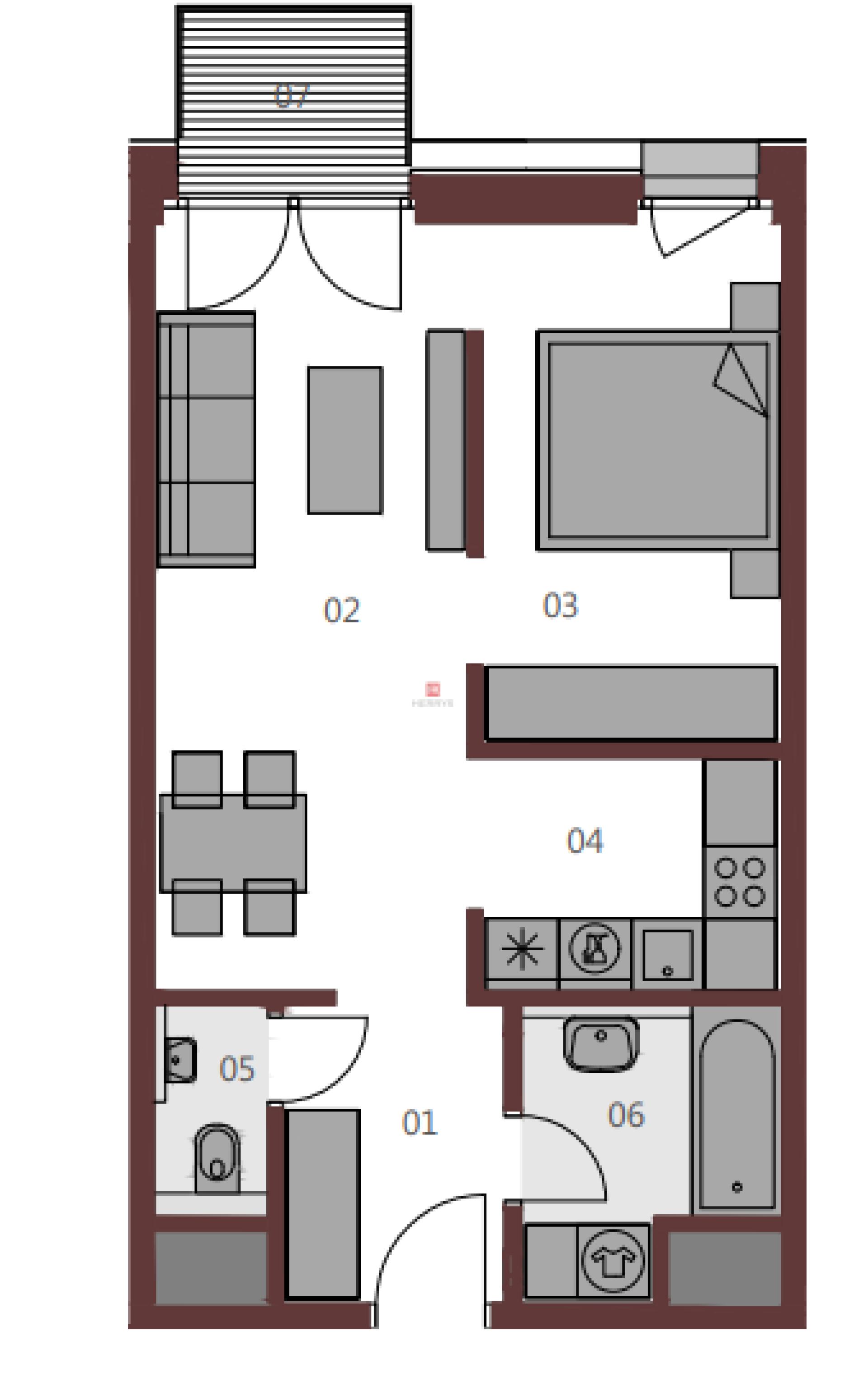 HERRYS - Na prenájom 1,5-izbový úplne nový apartmán v novostavbe METROPOLIS