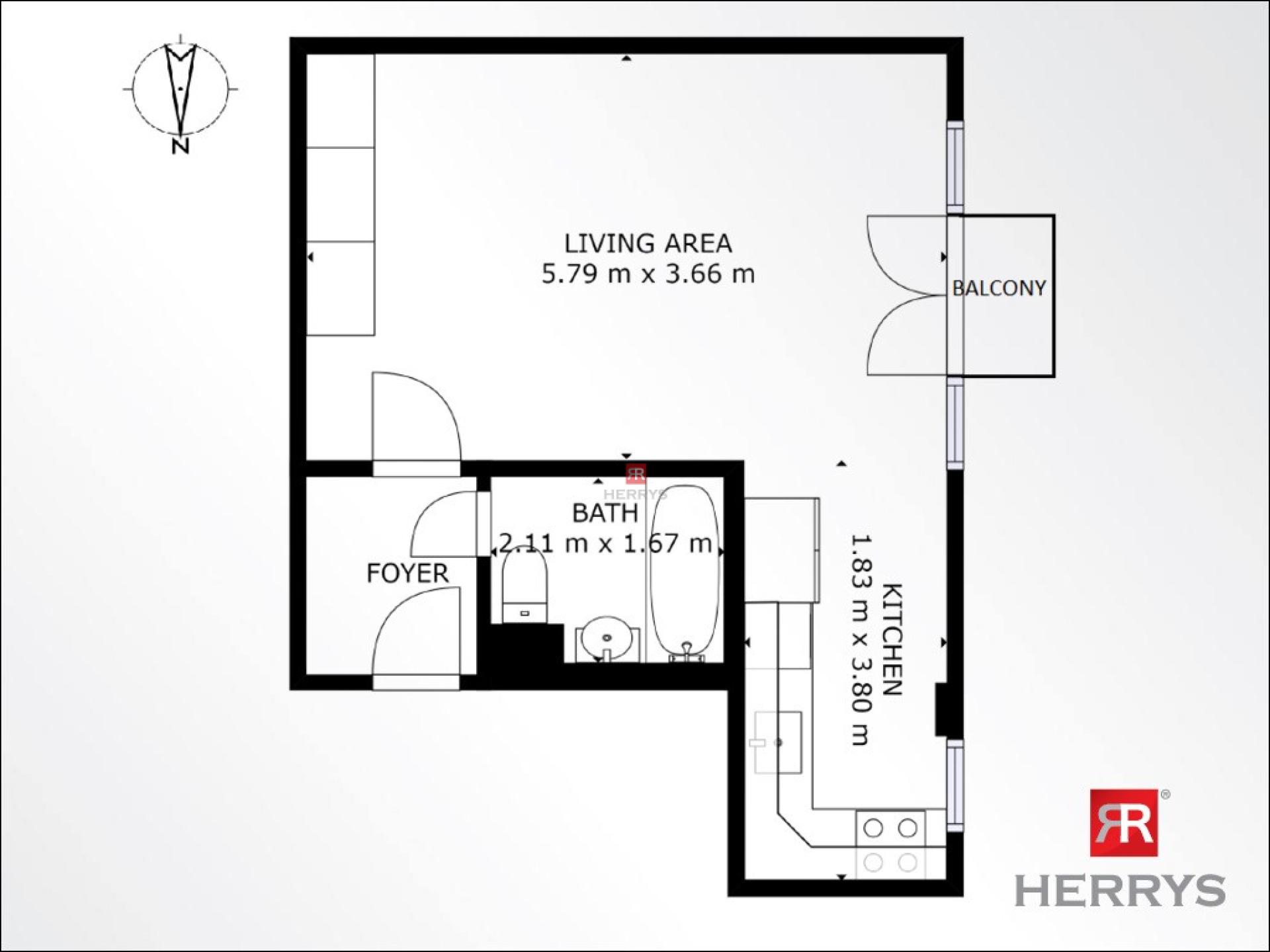 HERRYS - Na prenájom kompletne zariadený 1 izbový byt s balkónom v Devínskej Novej Vsi