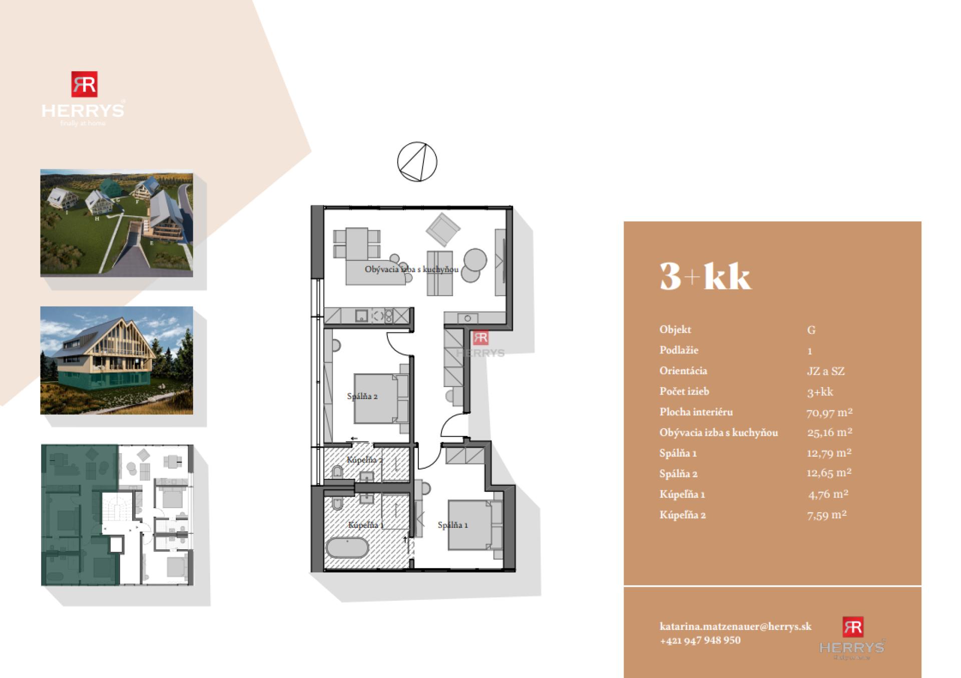 HERRYS - Na predaj luxusný investičný 3 izbový apartmán vo výnimočnej lokalite v Tatranskej Lomnici