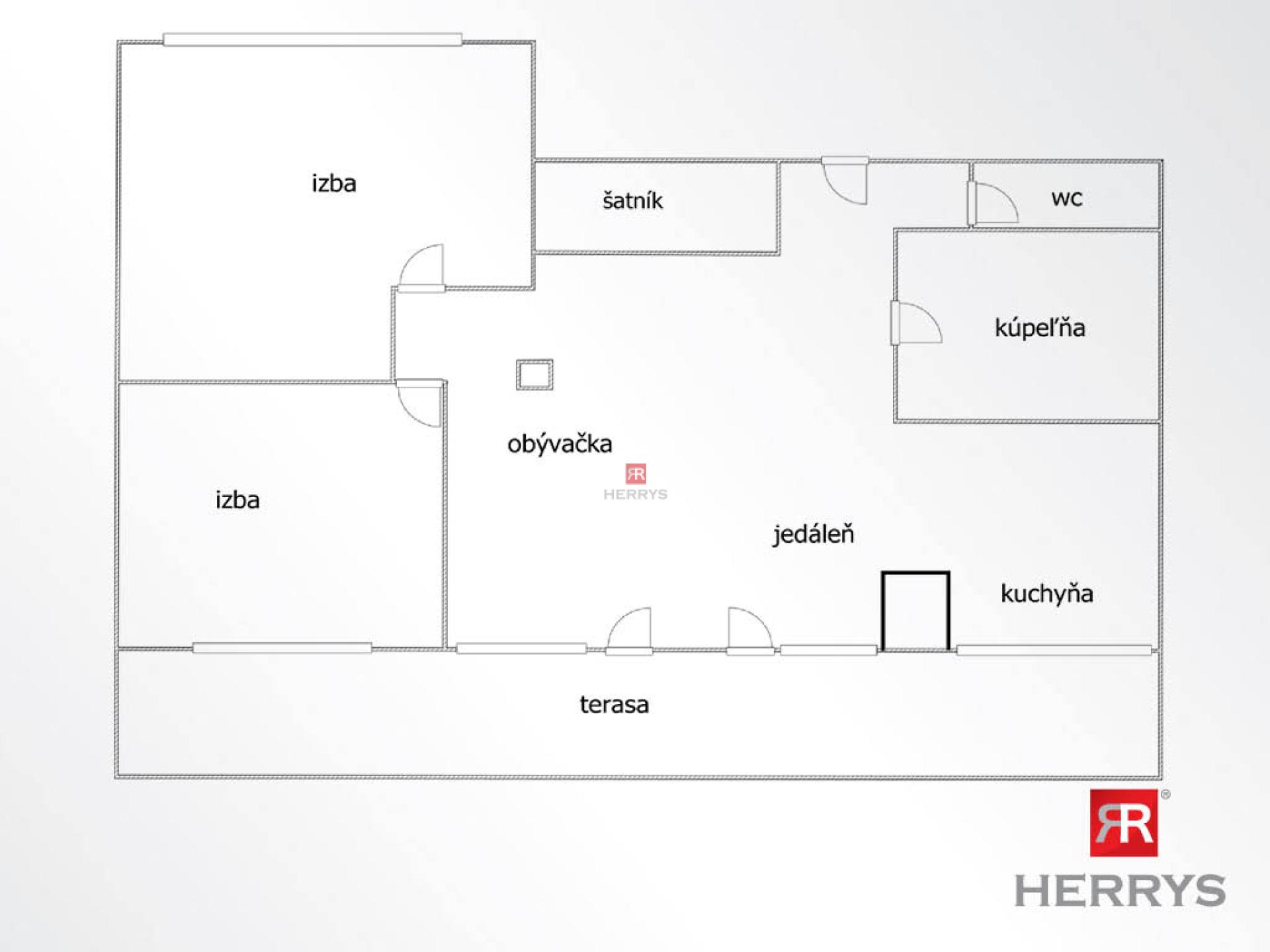 HERRYS - Na prenájom krásny svetlý priestranný 3i byt vo výbornej lokalite BA – Staré mesto.