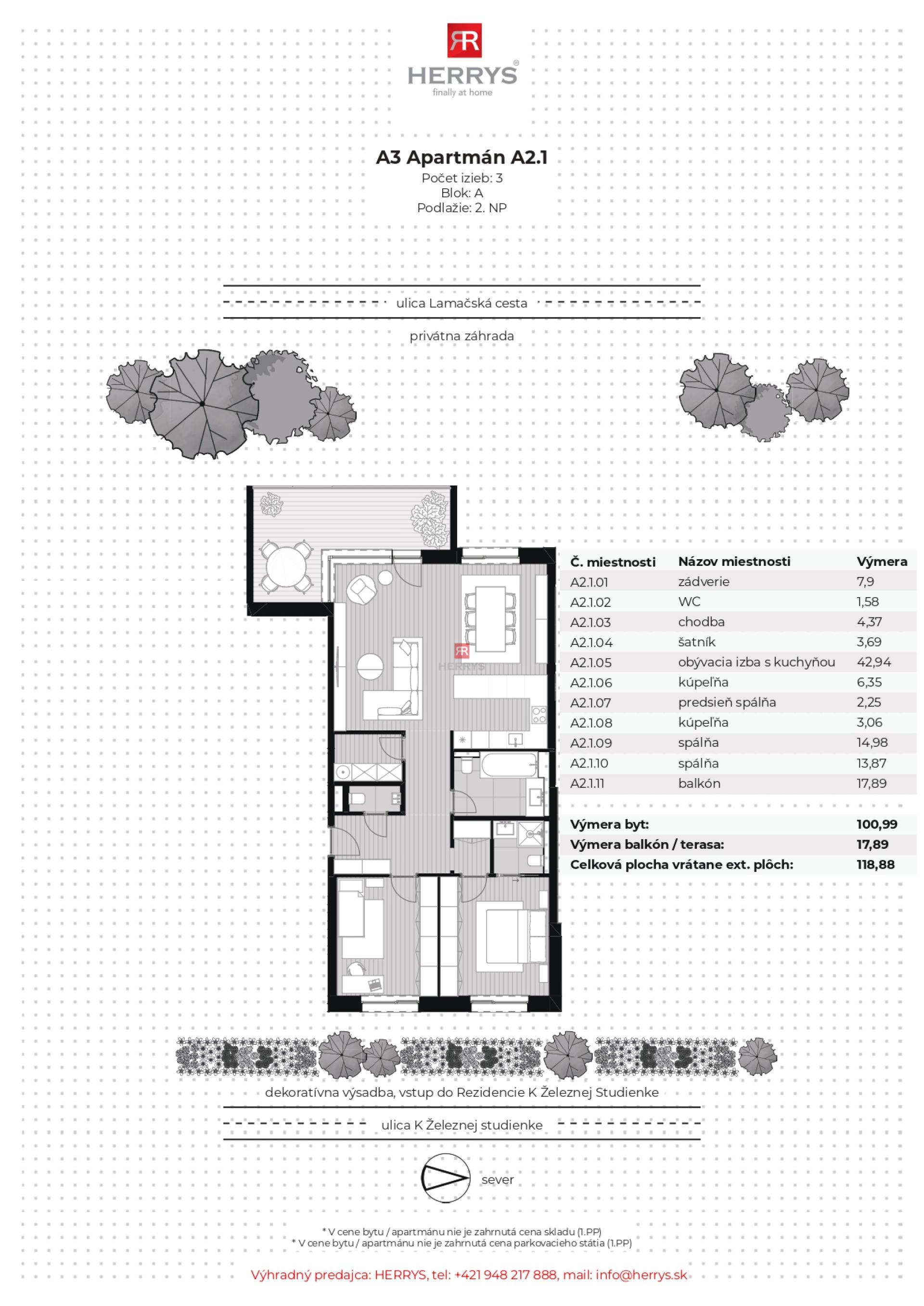 HERRYS – Na predaj 3-izbový apartmán s možnosťou zmeny na 4-izbový, projekt K Železnej studienke