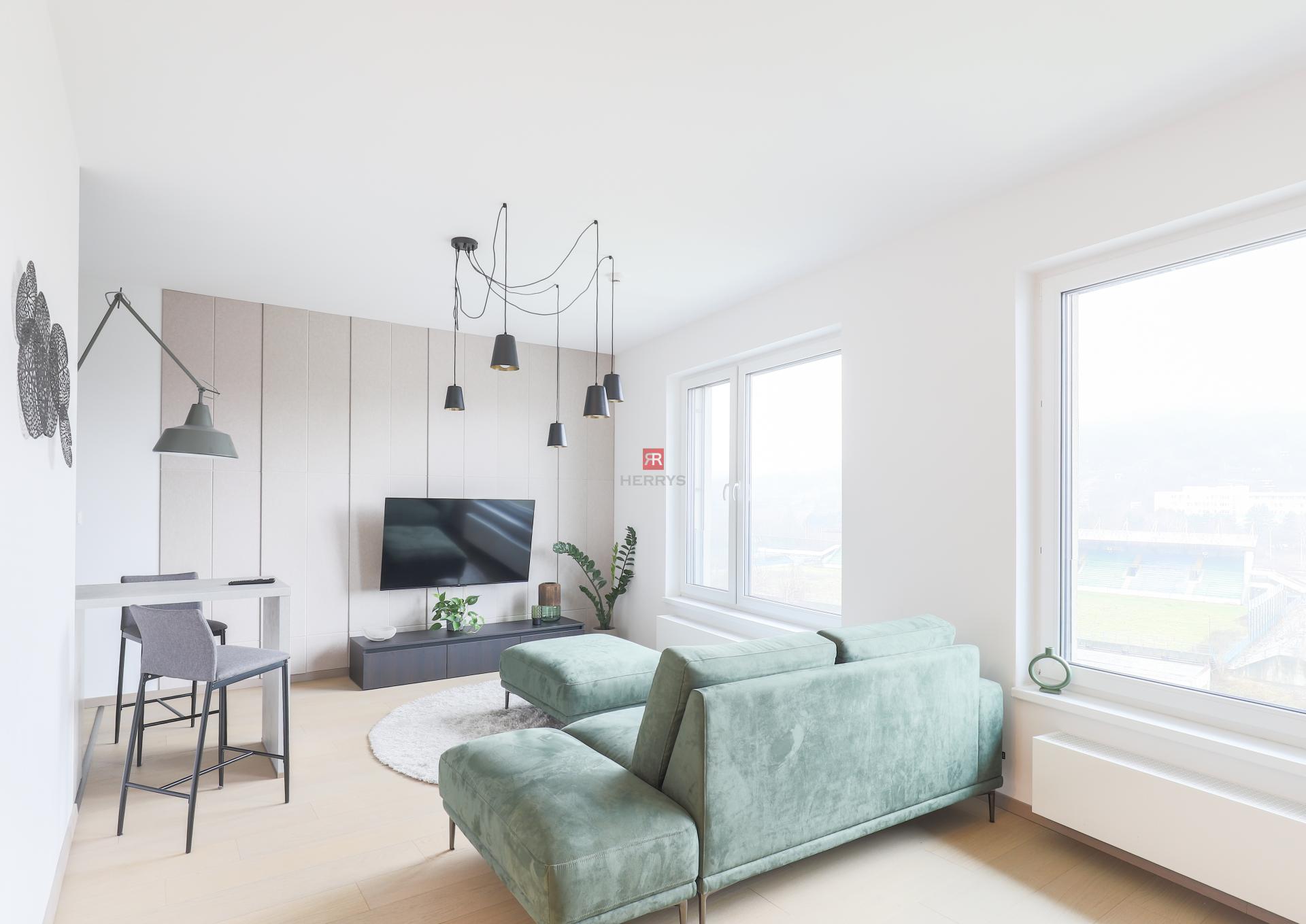 HERRYS – Na prenájom moderný 2-izbový byt s garážovým státím a atraktívnym výhľadom v Čerešniach