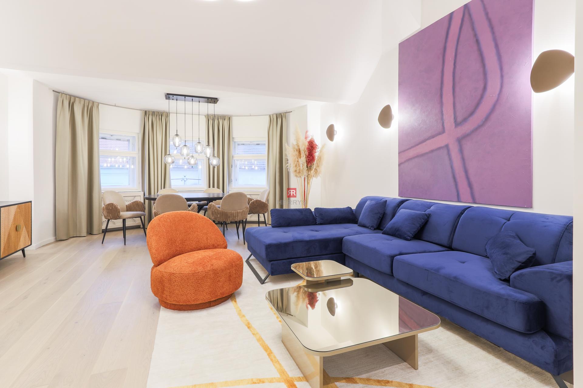 HERRYS - Na prenájom luxusný úplne nový 4-izbový kompletne zariadený byt na ulici Palisády