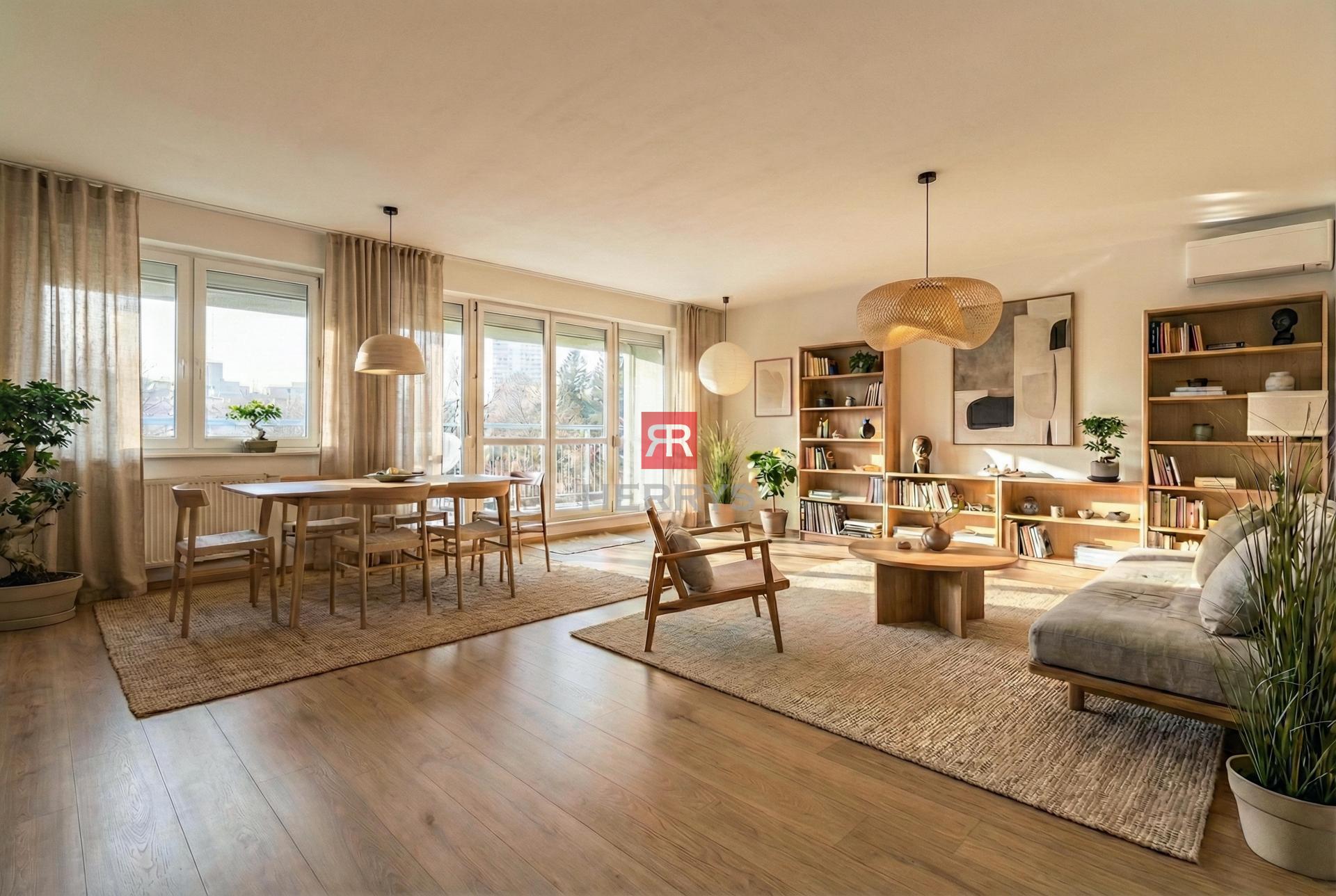 HERRYS - Na predaj svetlý a priestranný 4-izbový byt s garážou na Račianskom mýte