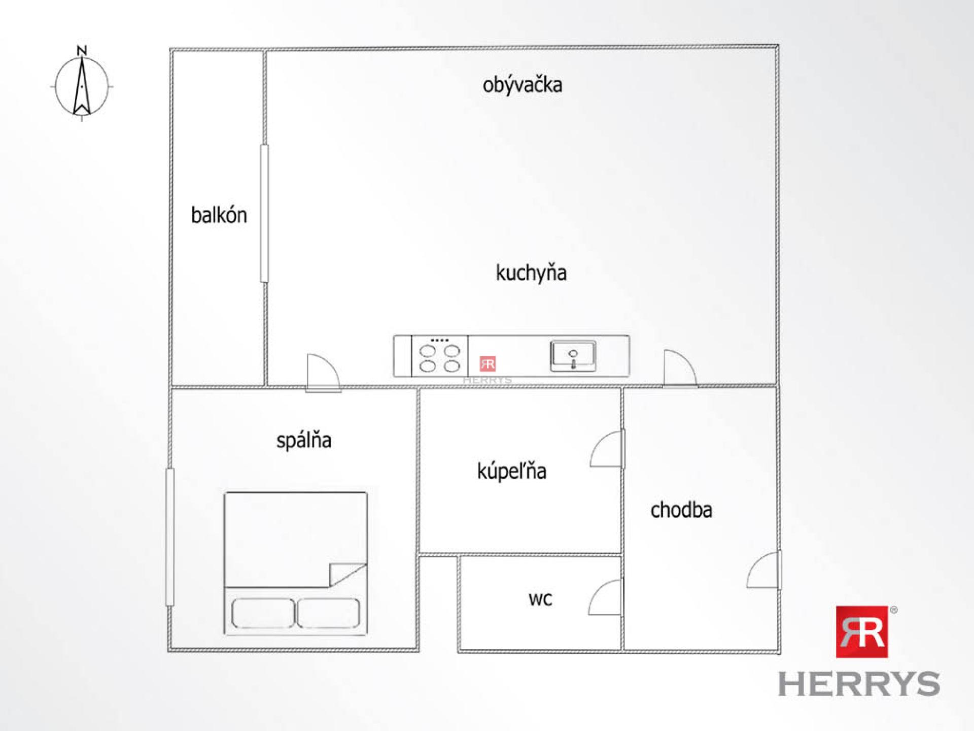 HERRYS – 1-room apartment for sale with the possibility of conversion to 2 rooms in a popular location near Štrkovec