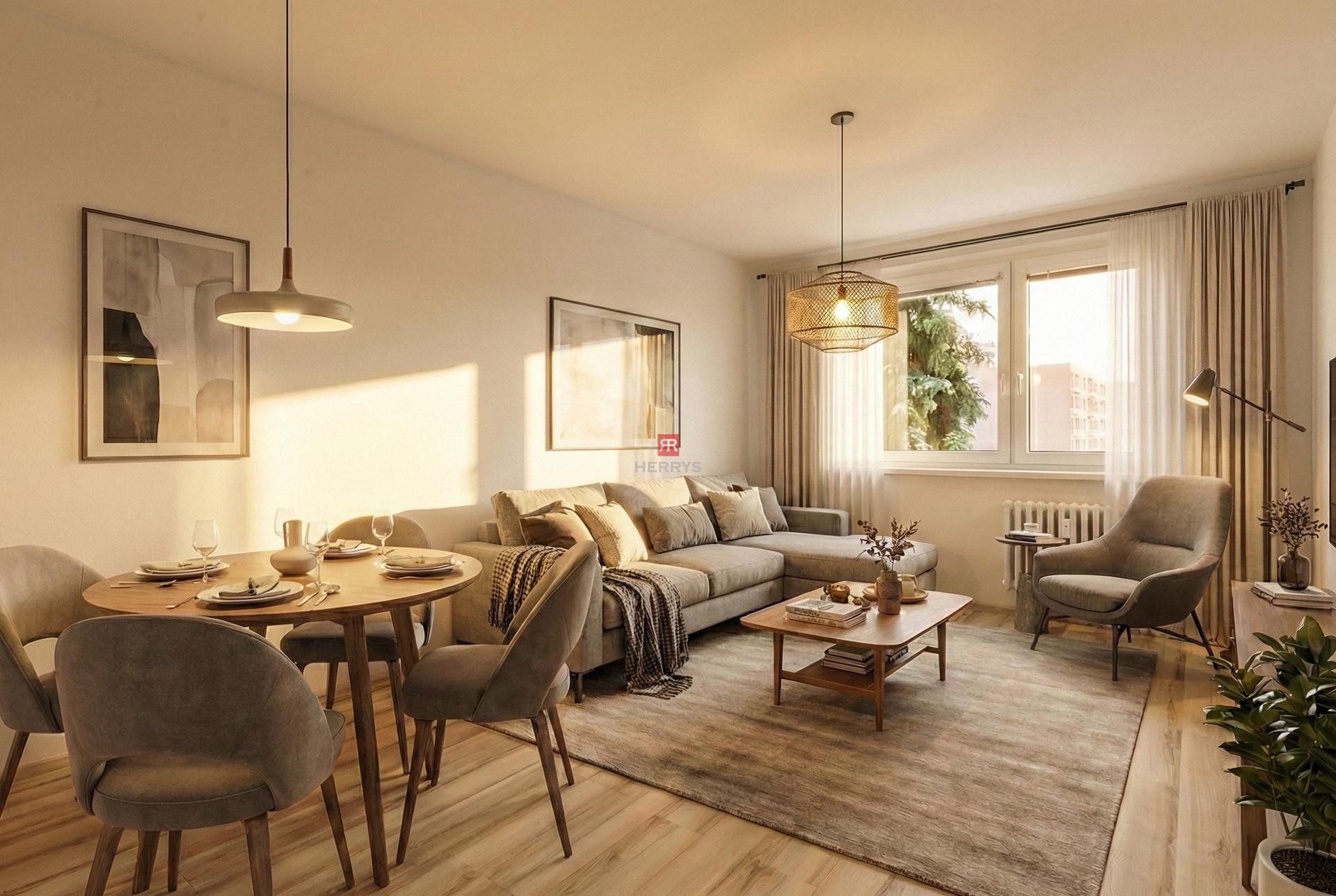 HERRYS - Na predaj priestranný 2 izbový byt s pivnicou na Hronskej ulici v Podunajských Biskupiciach