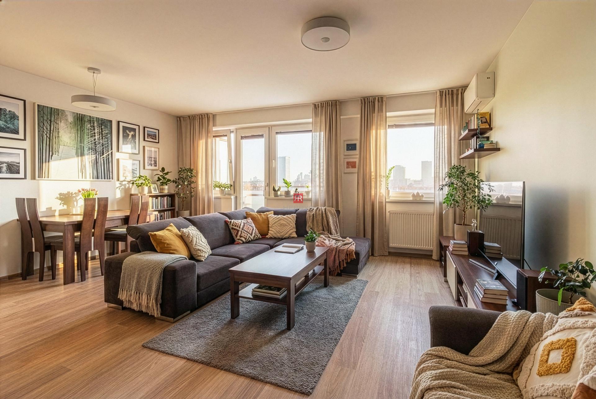 HERRYS - Na predaj priestranný slnečný 4-izbový byt s 3 balkónmi a parkovacím miestom, Hálkova ulica