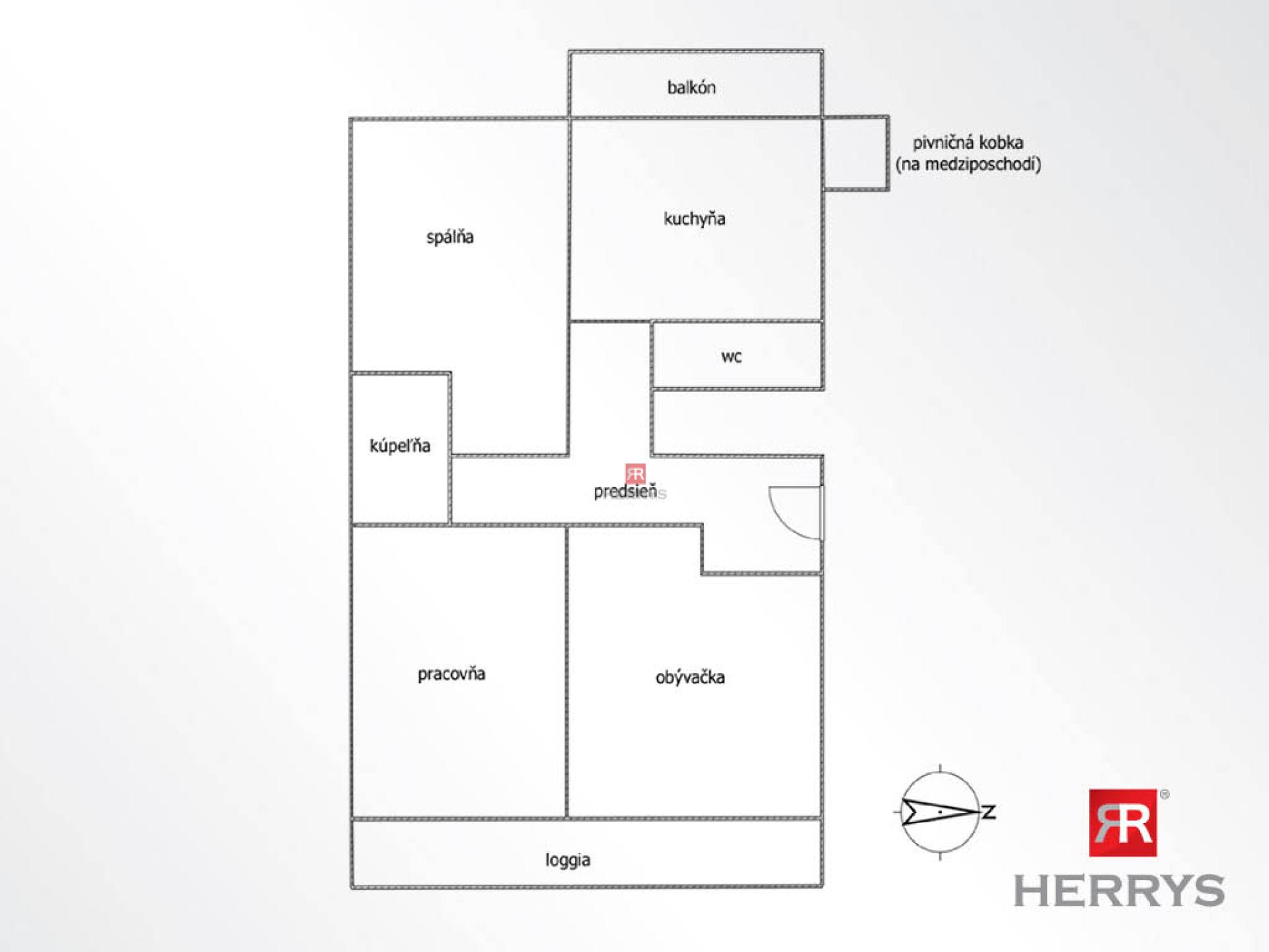 HERRYS - Na predaj zrekonštruovaný 3 izbový byt v Starom Meste, priamo oproti Medickej záhrade