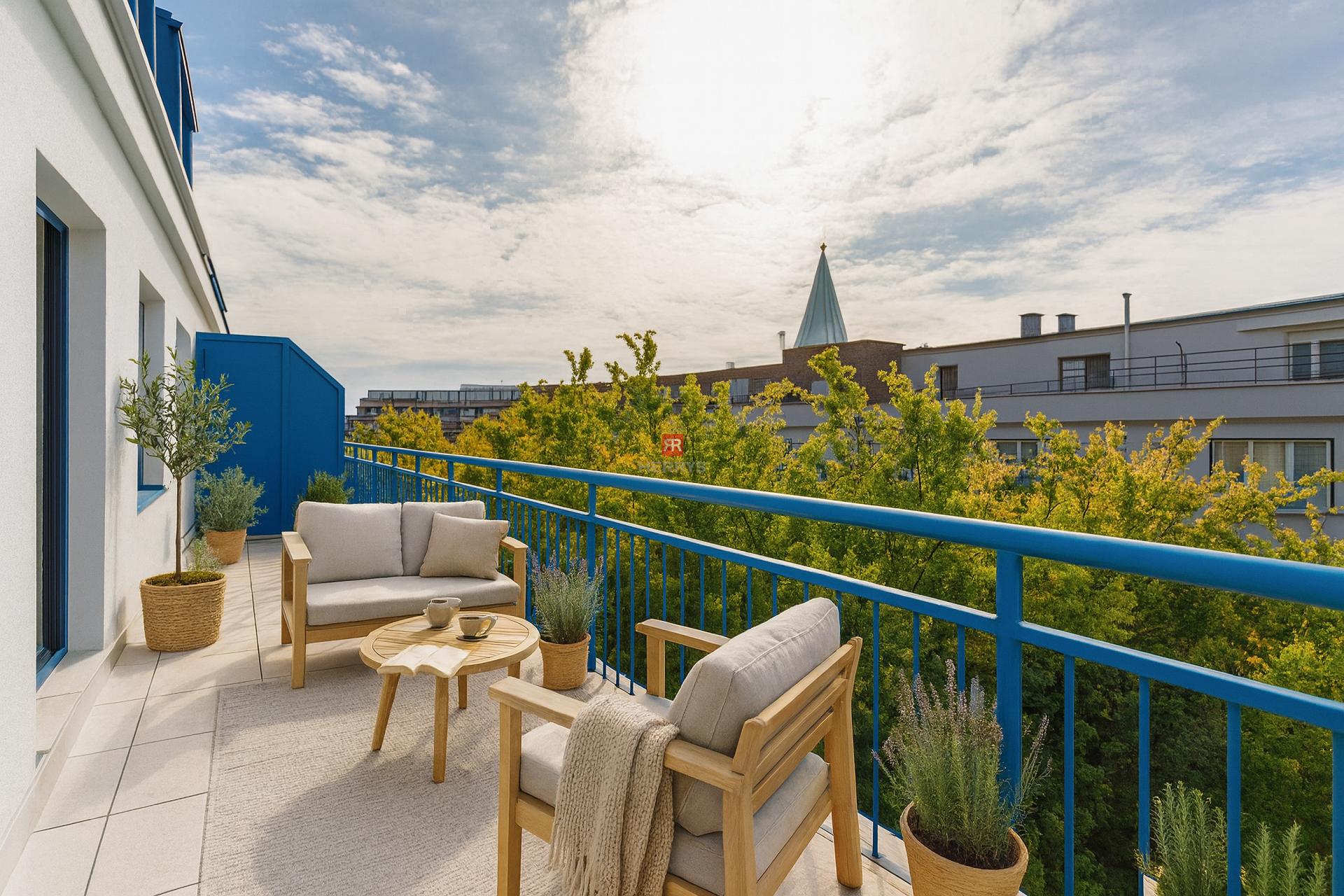 HERRYS - 1-room apartment in the center of Bratislava with a terrace in the UNO Poštová Residence project