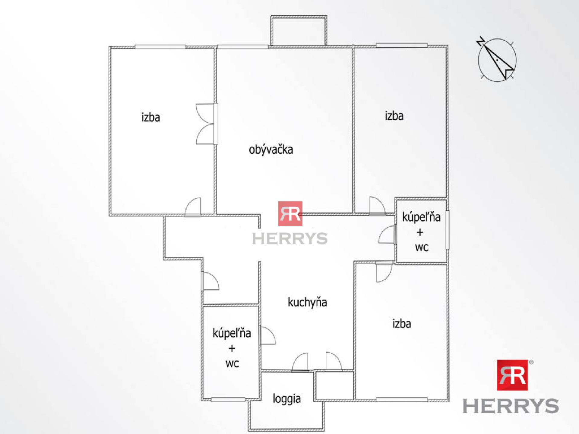 HERRYS - Na predaj priestranný 4-izbový byt po kompletnej rekonštrukcii vo vnútrobloku