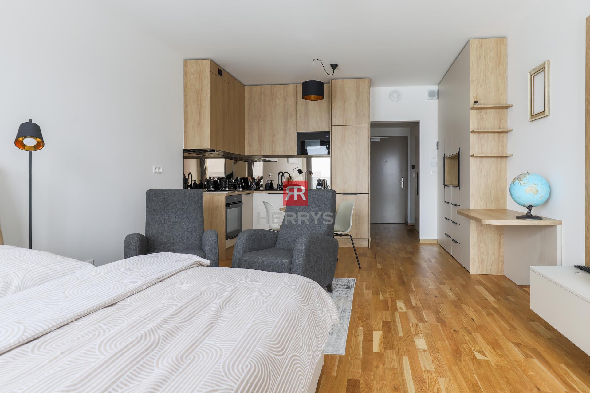 HERRYS - Prenájom moderný 1 izbový byt v prémiovom projekte Metropolis, s parkovacím miestom.&nbsp;