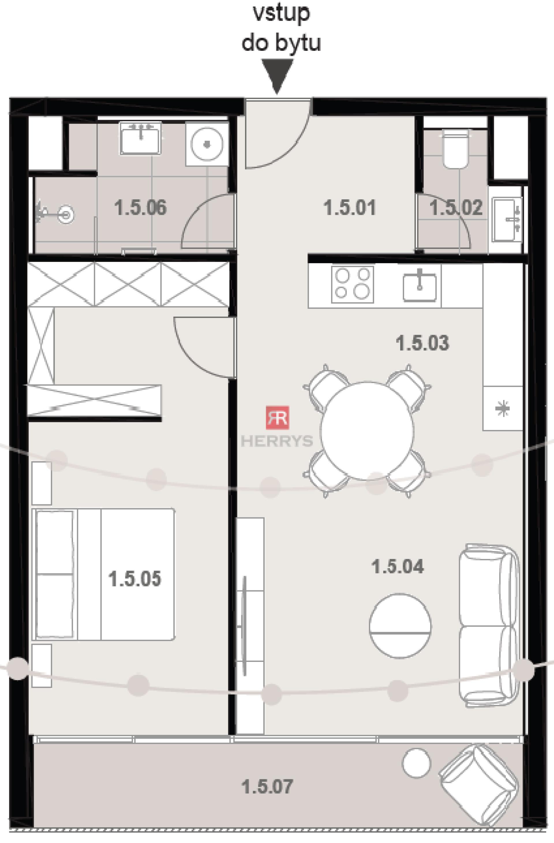 HERRYS - Na prenájom krásny svetlý a priestranný 2-izbový byt vo výbornej lokalite BA – Nové Mesto.