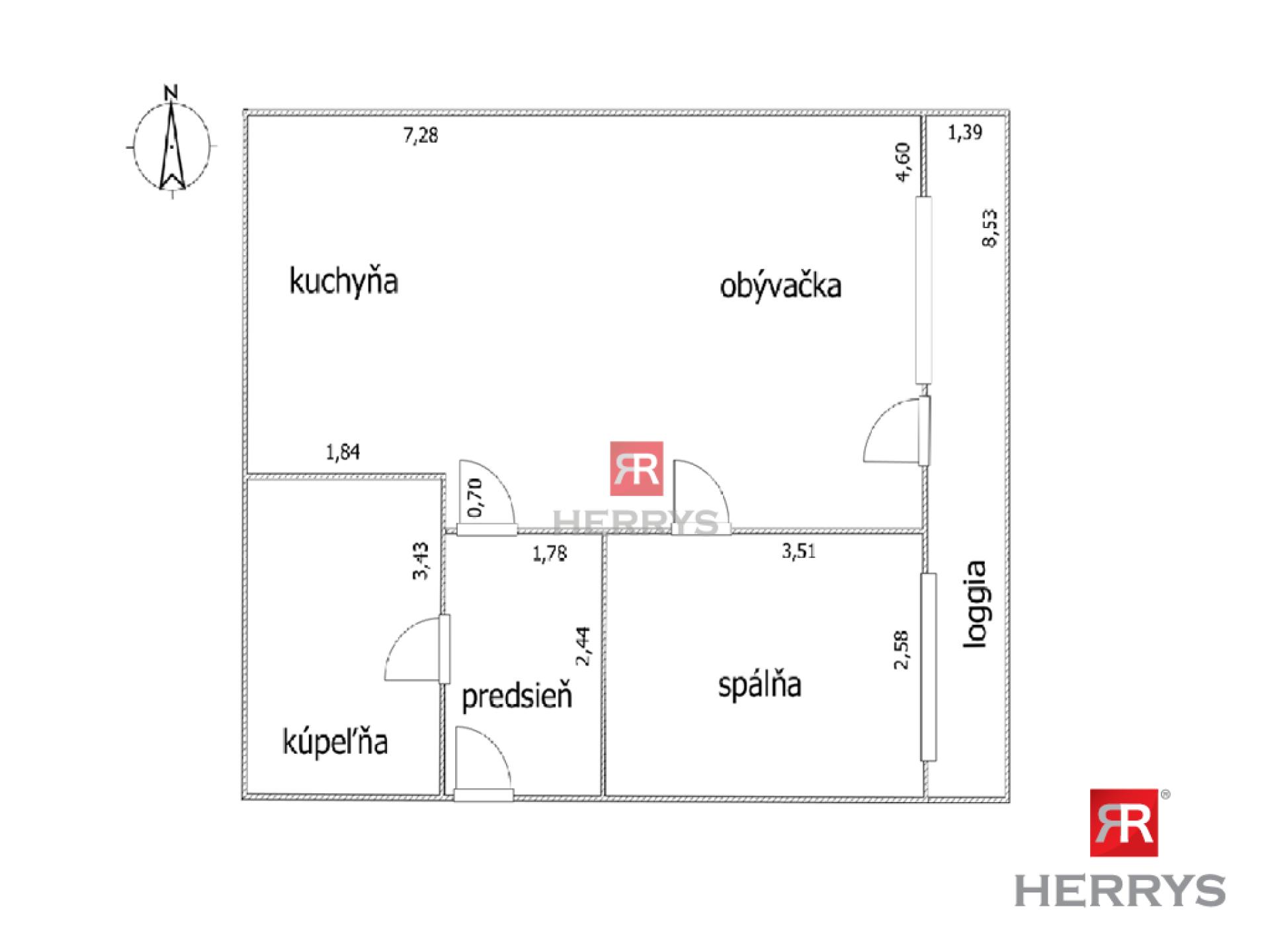 HERRYS - Investment 2-room apartment for sale on Tomášikova Street