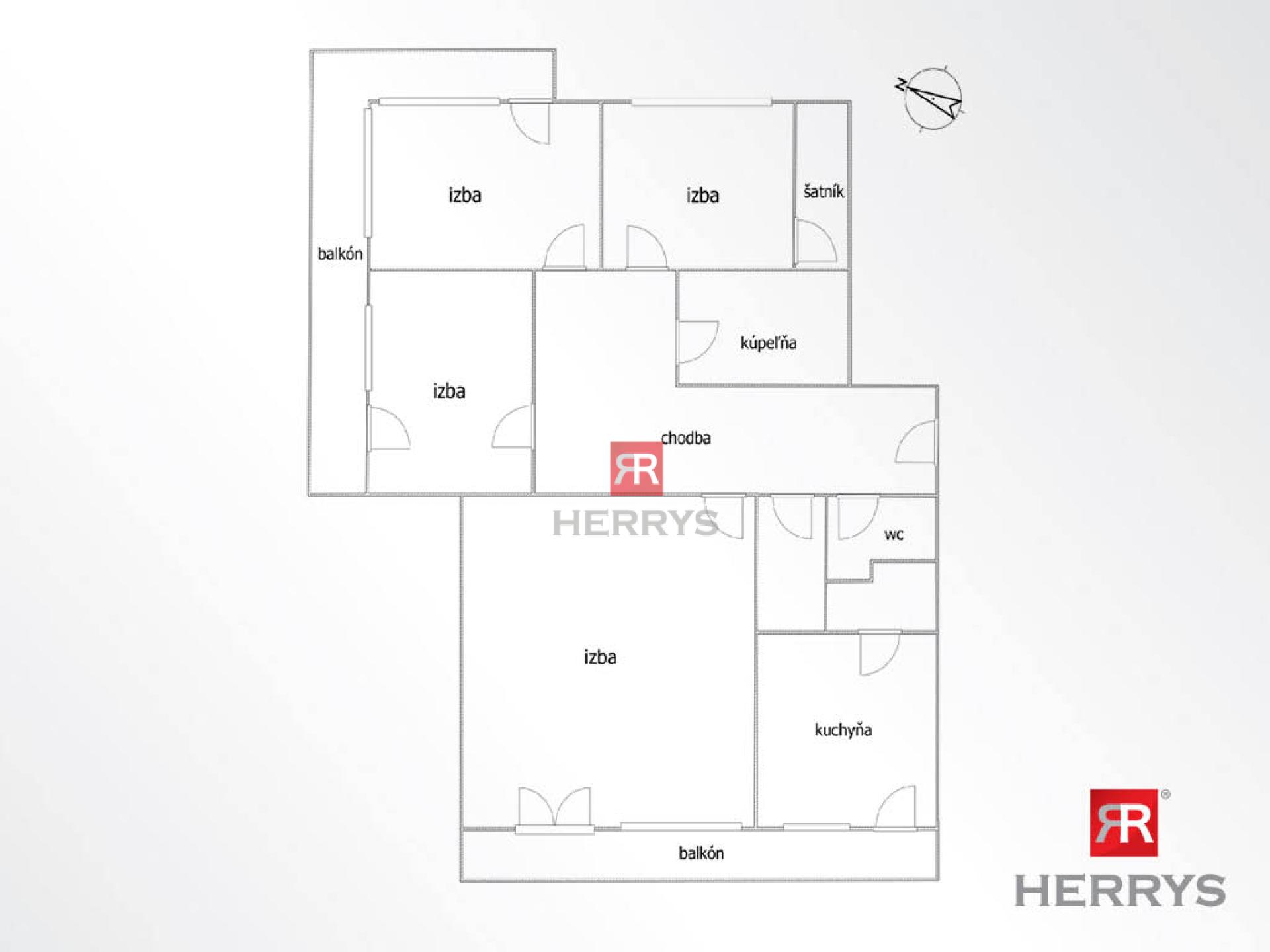 HERRYS - Na predaj svetlý a priestranný 4-izbový byt s garážou na Račianskom mýte