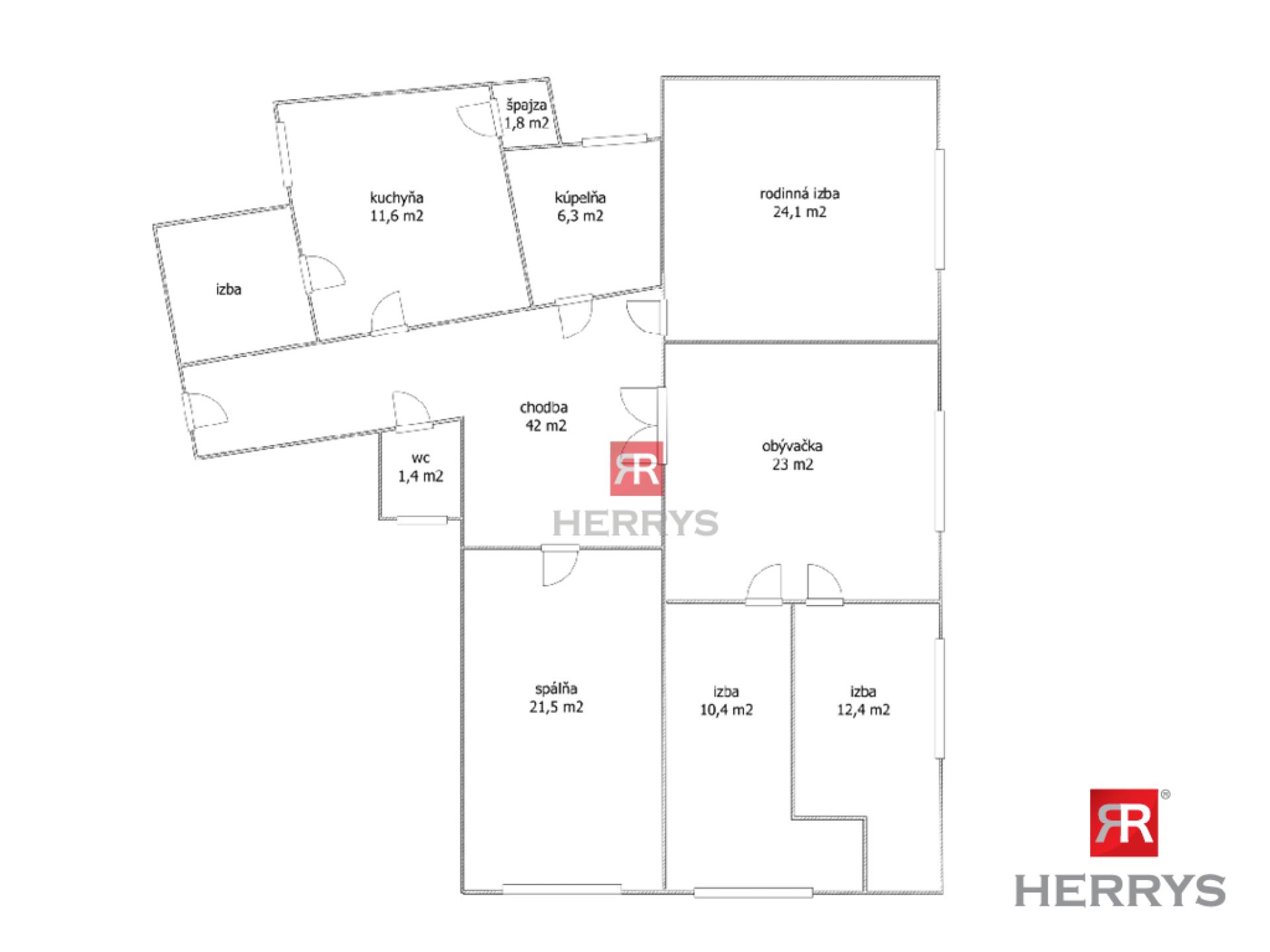 HERRYS - Na predaj exkluzívny staromestský 4 izbový byt s možnosťou prerobenia na 5 izbový&nbsp;