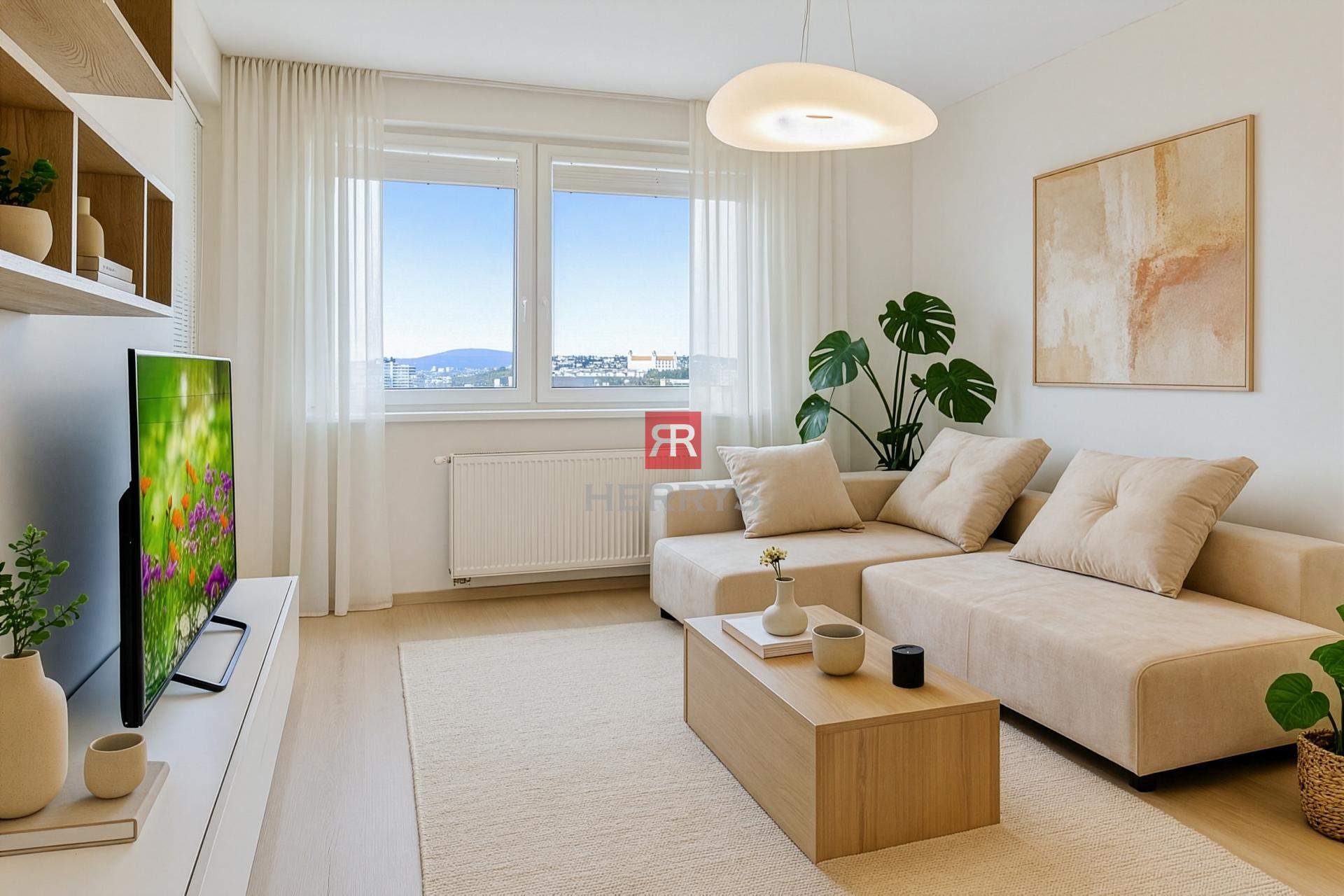 HERRYS - Na predaj 2 izbový byt s parkovaním a priamym výhľadom na Hrad v projekte Fuxova