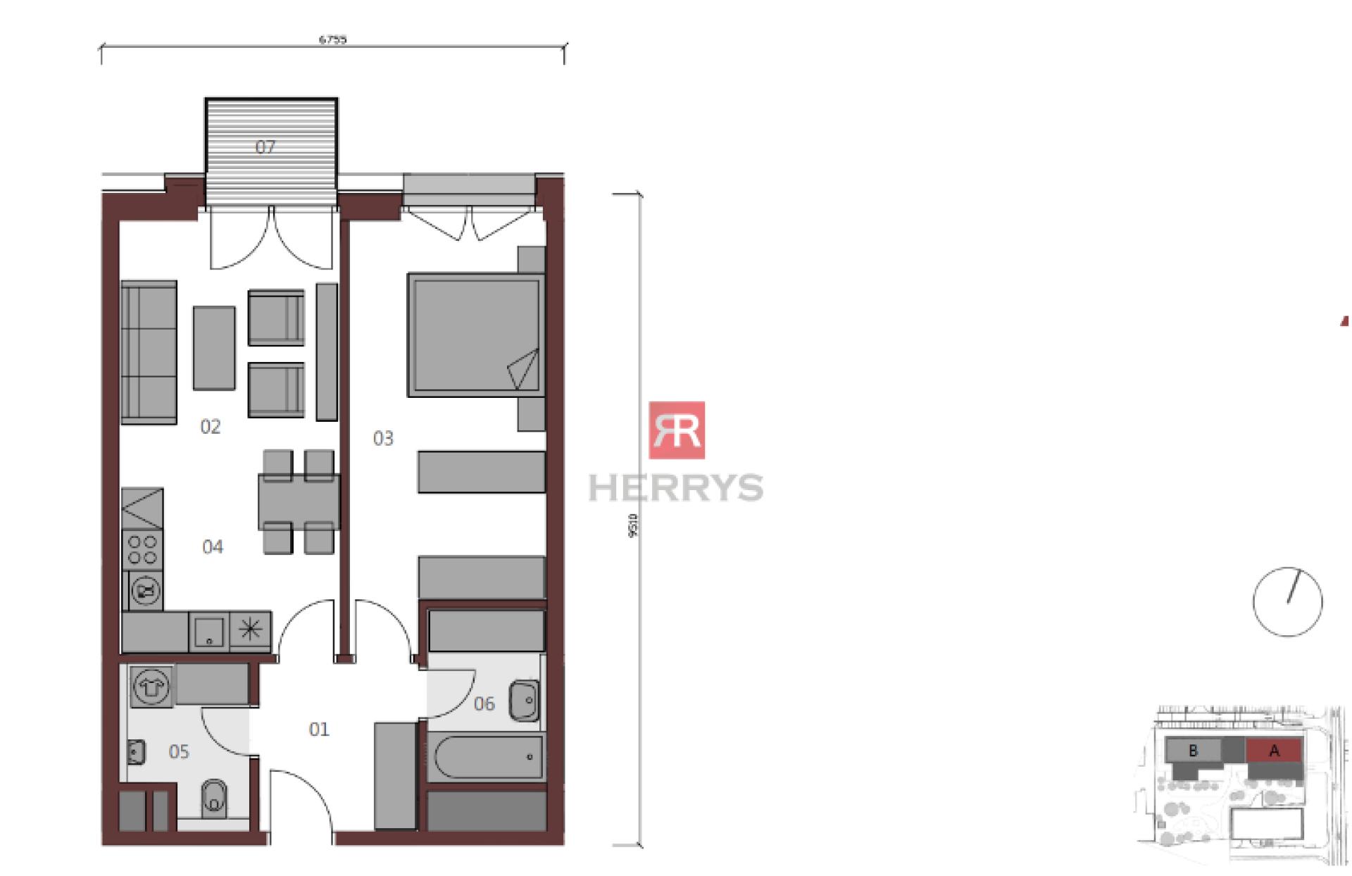 HERRYS - Na prenájom krásny 2-izbový, úplne nový apartmán v novostavbe METROPOLIS
