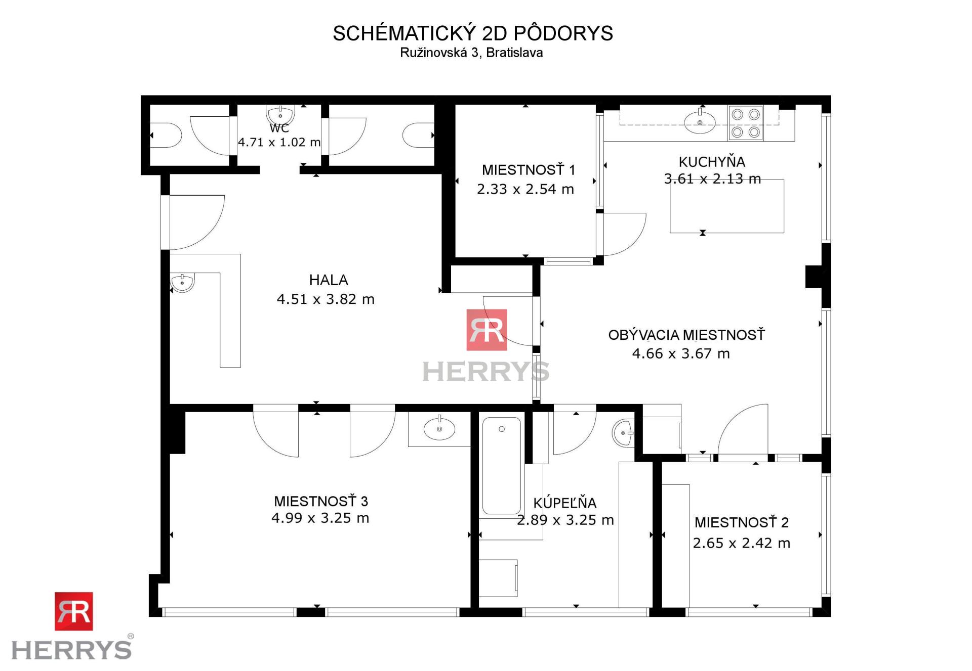 HERRYS - Na predaj 3i nebytový priestor s výnimočnou variabilitou využitia v Bratislava - Ružinov.