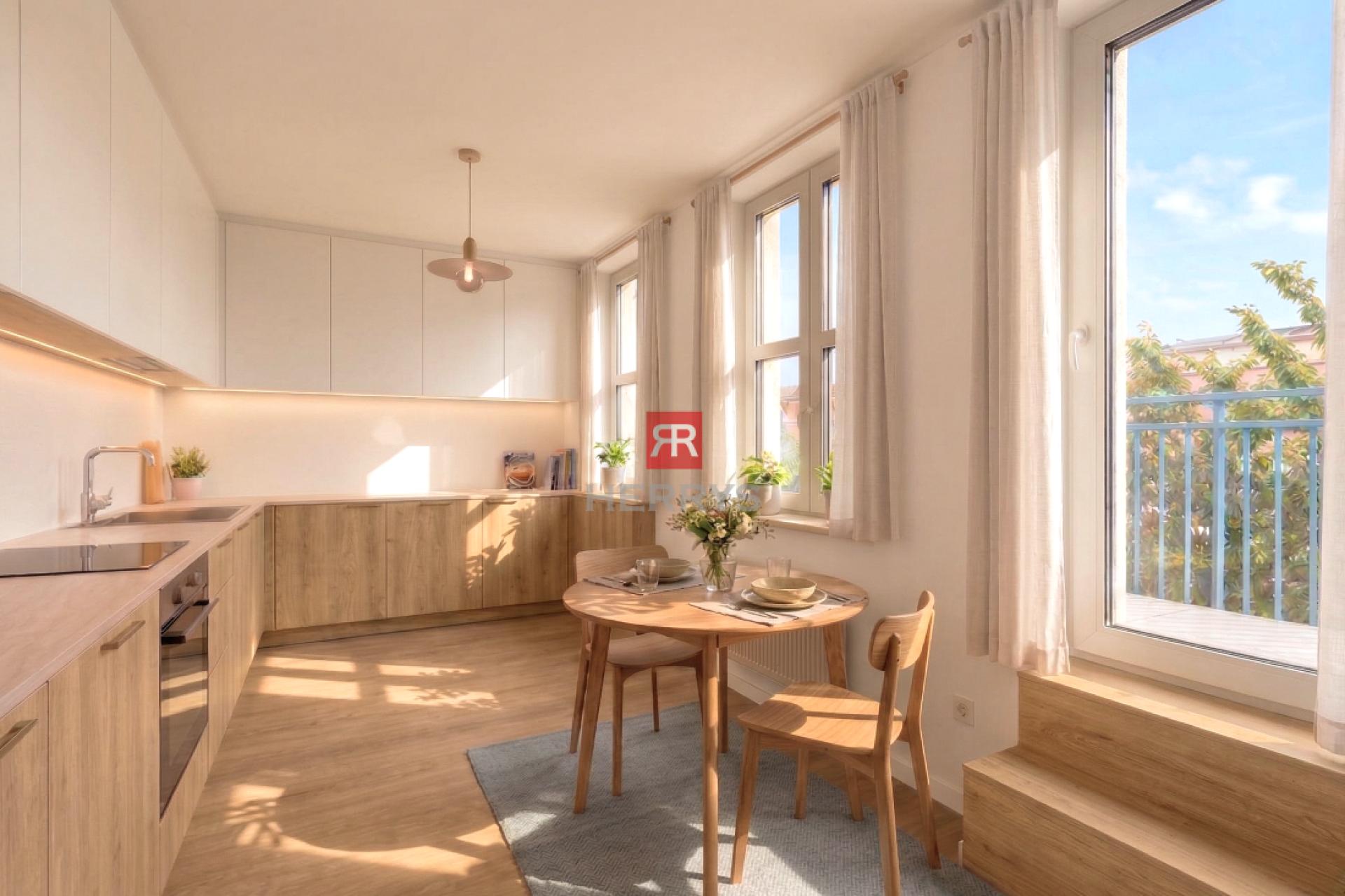HERRYS – Na predaj 1-izbový apartmán v centre Bratislavy s terasou v projekte UNO Poštová Residence