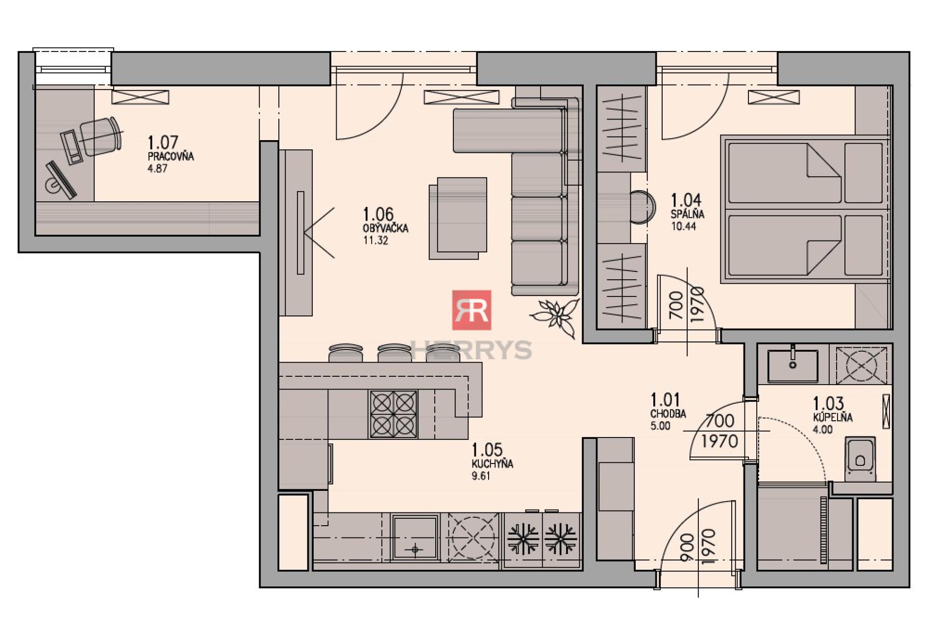 Atraktívny 2,5-izbový byt s výhľadom na Bratislavský hrad v Petržalka City II – Rusovská cesta.