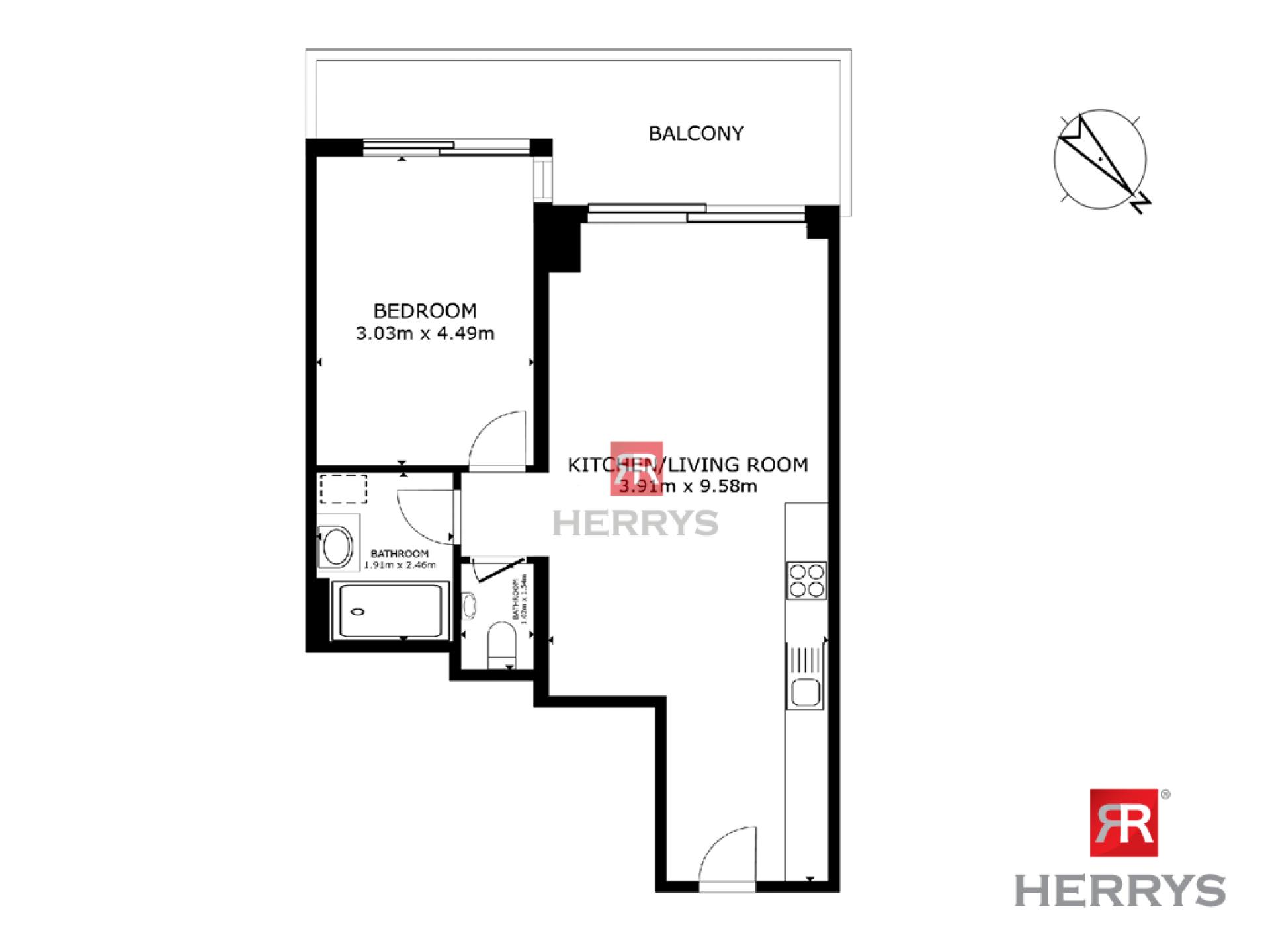 HERRYS - Spacious, air-conditioned 2-room apartment for sale in the Tehelné Pole project