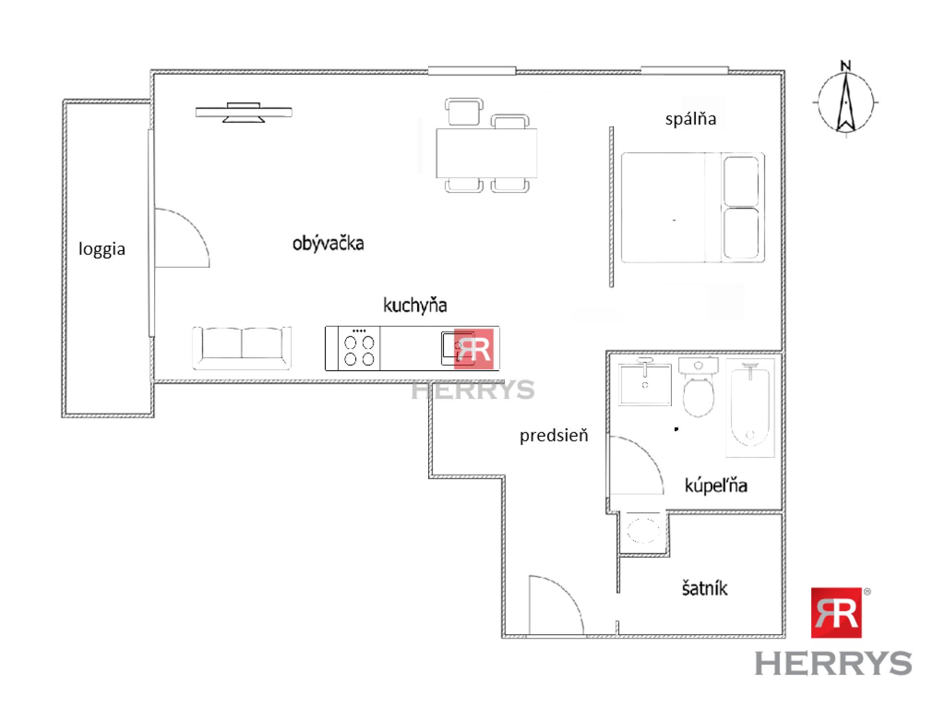 HERRYS - Na predaj atraktívny 1,5-i byt s funkčnou dispozíciou v projekte Nový Háj, BA – Petržalka