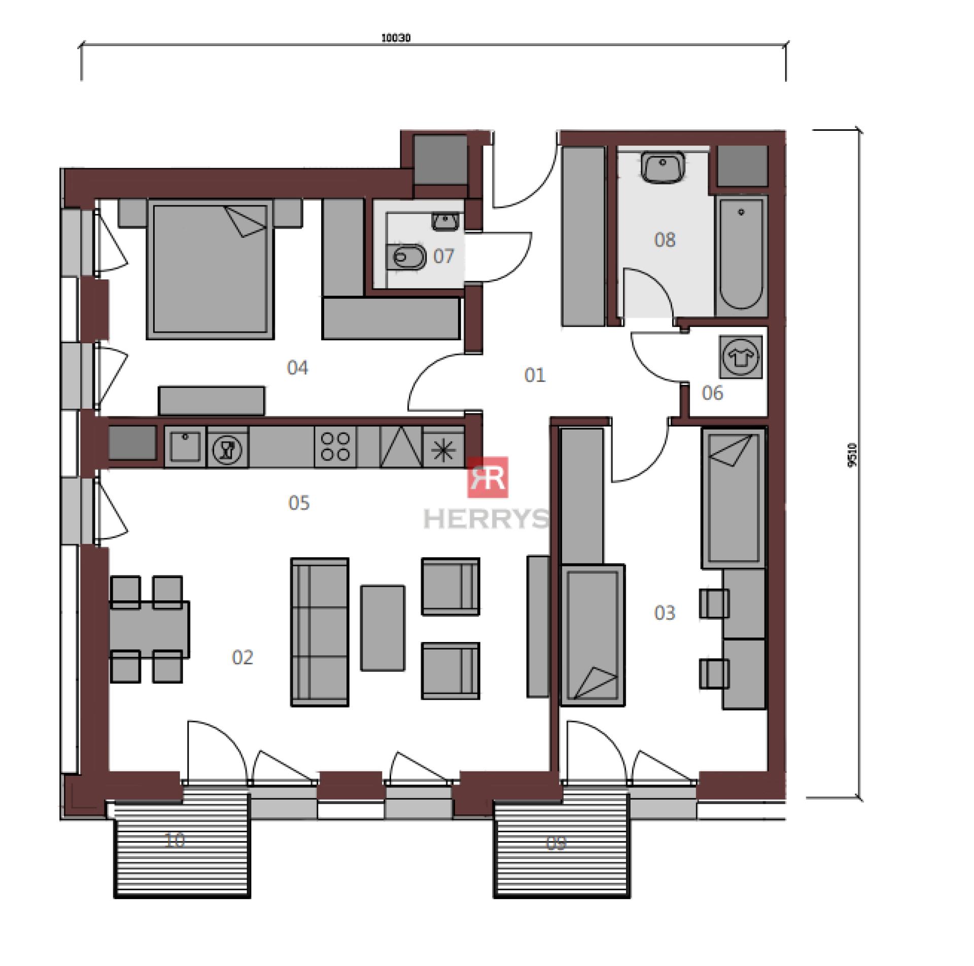 HERRYS - Na prenájom krásny, úplne nový 3-izbový zariadený apartmán v prémiovom komplexe METROPOLIS