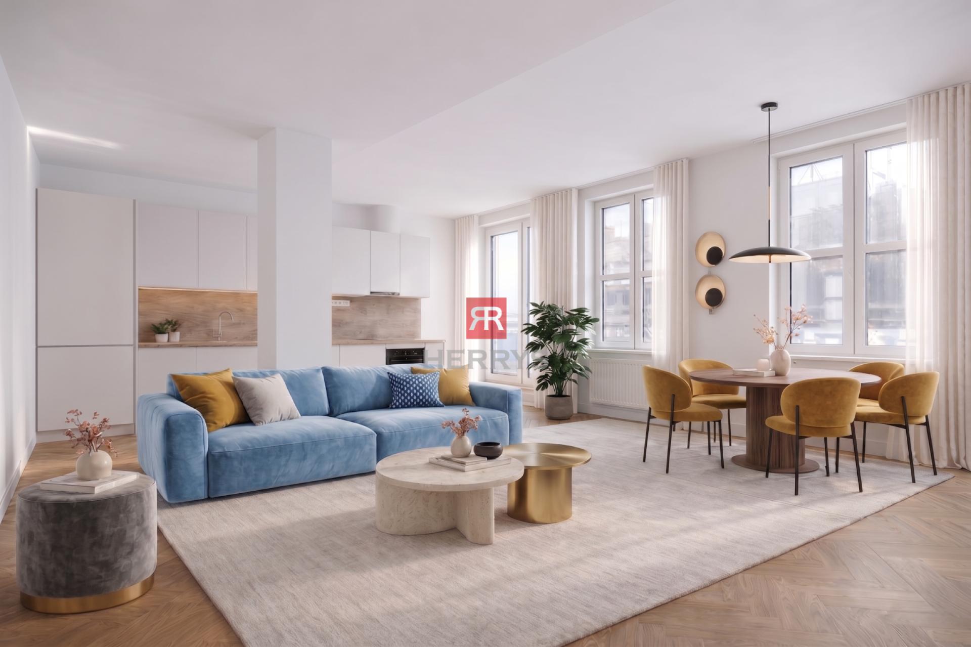 HERRYS – Na predaj 3-izbový apartmán s terasou v centre, parkovanie na 2 roky v cene