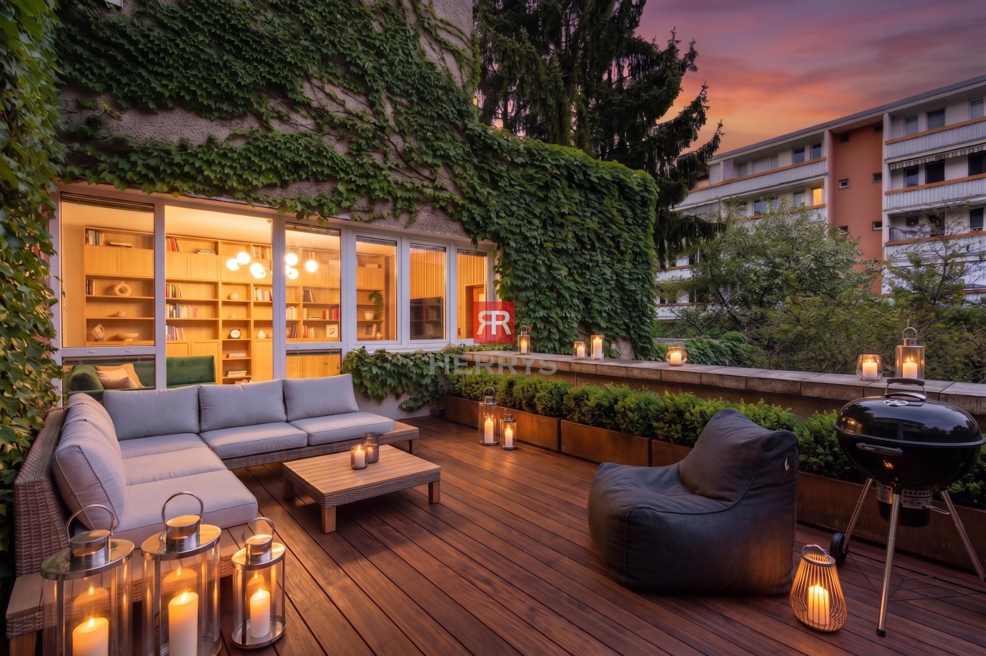 HERRYS - &nbsp;Na predaj 3-izbový byt v tehlovom dome s terasami a garážou v tesnej blízkosti lesa