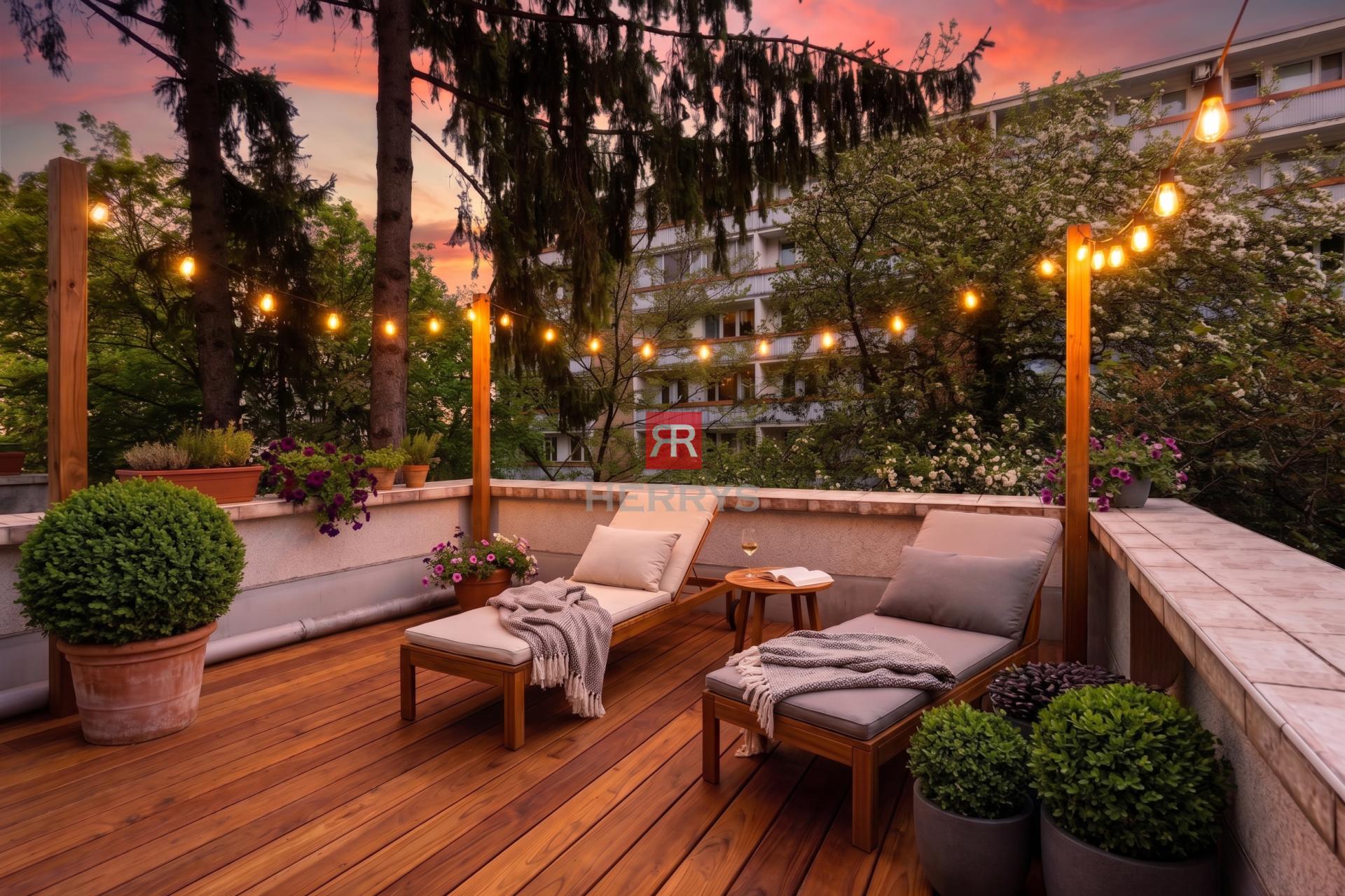 HERRYS - &nbsp;Na predaj 3-izbový byt v tehlovom dome s terasami a garážou v tesnej blízkosti lesa